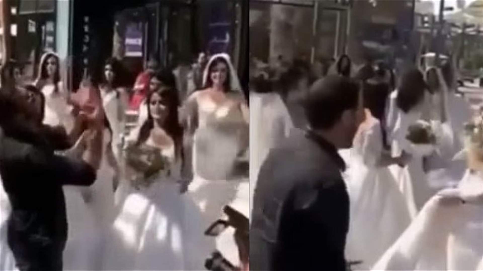 بالفيديو- كاظم الساهر محاطاً بعشرين عروساً.. ما القصة؟