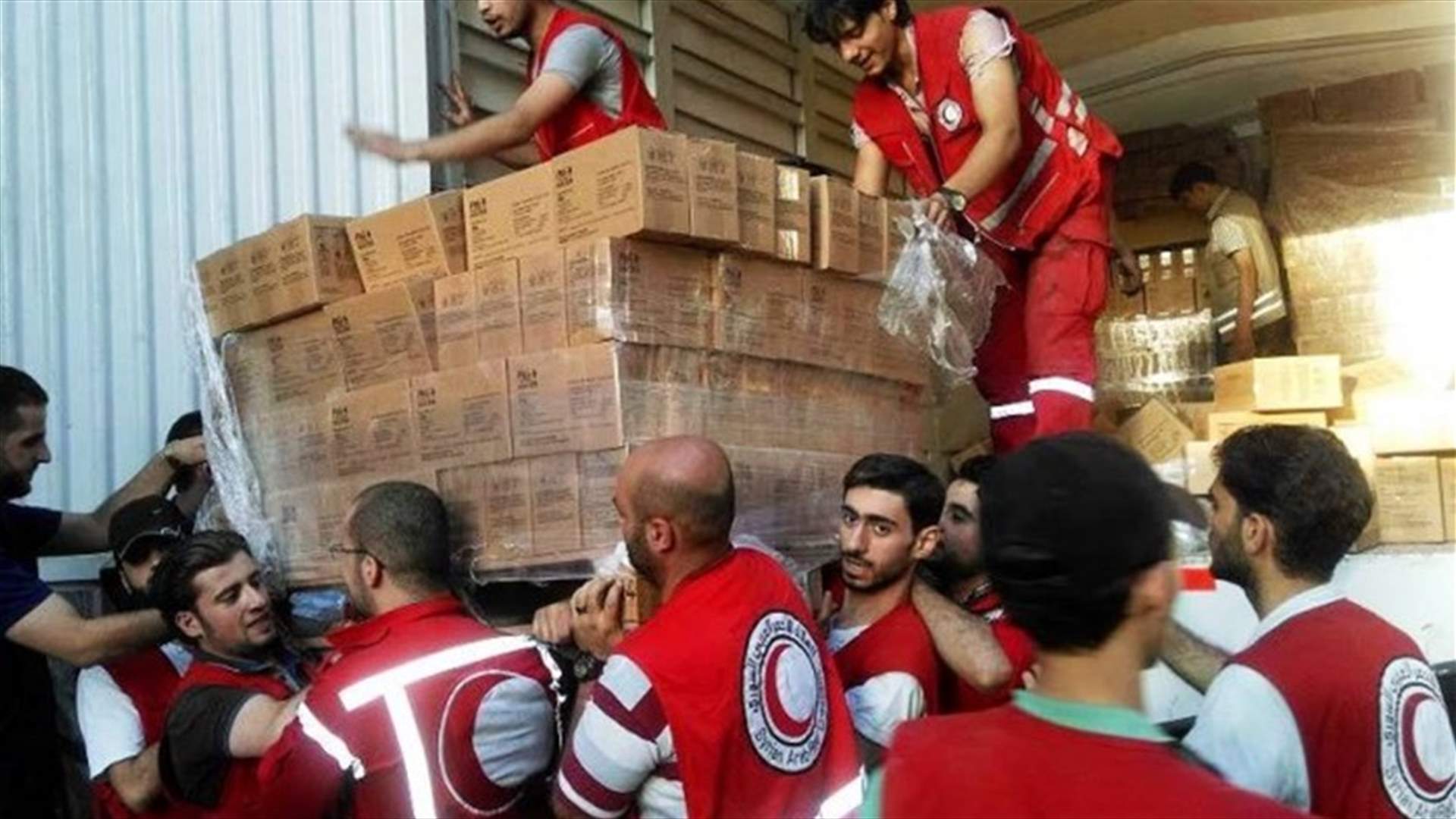 الهلال الأحمر السوري: قافلة مساعدات تدخل الغوطة