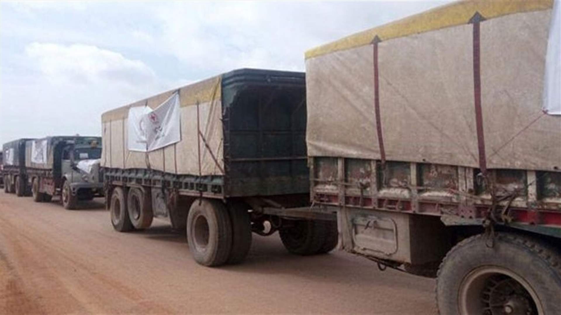 دخول قافلة مساعدات غذائية الى الغوطة الشرقية