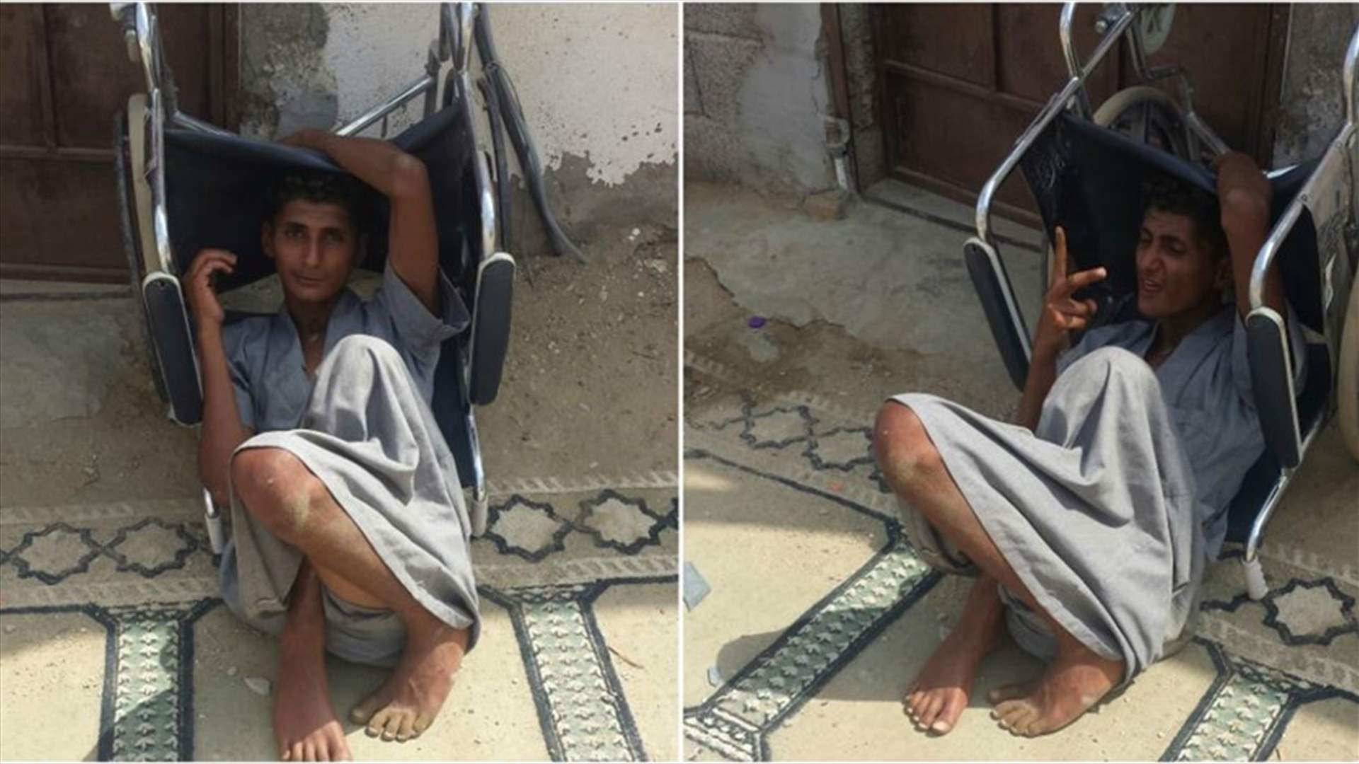 بالفيديو – أبّ مريض نفسياً يعنّف ابنه ذوي الاحتياجات الخاصّة في السعودية