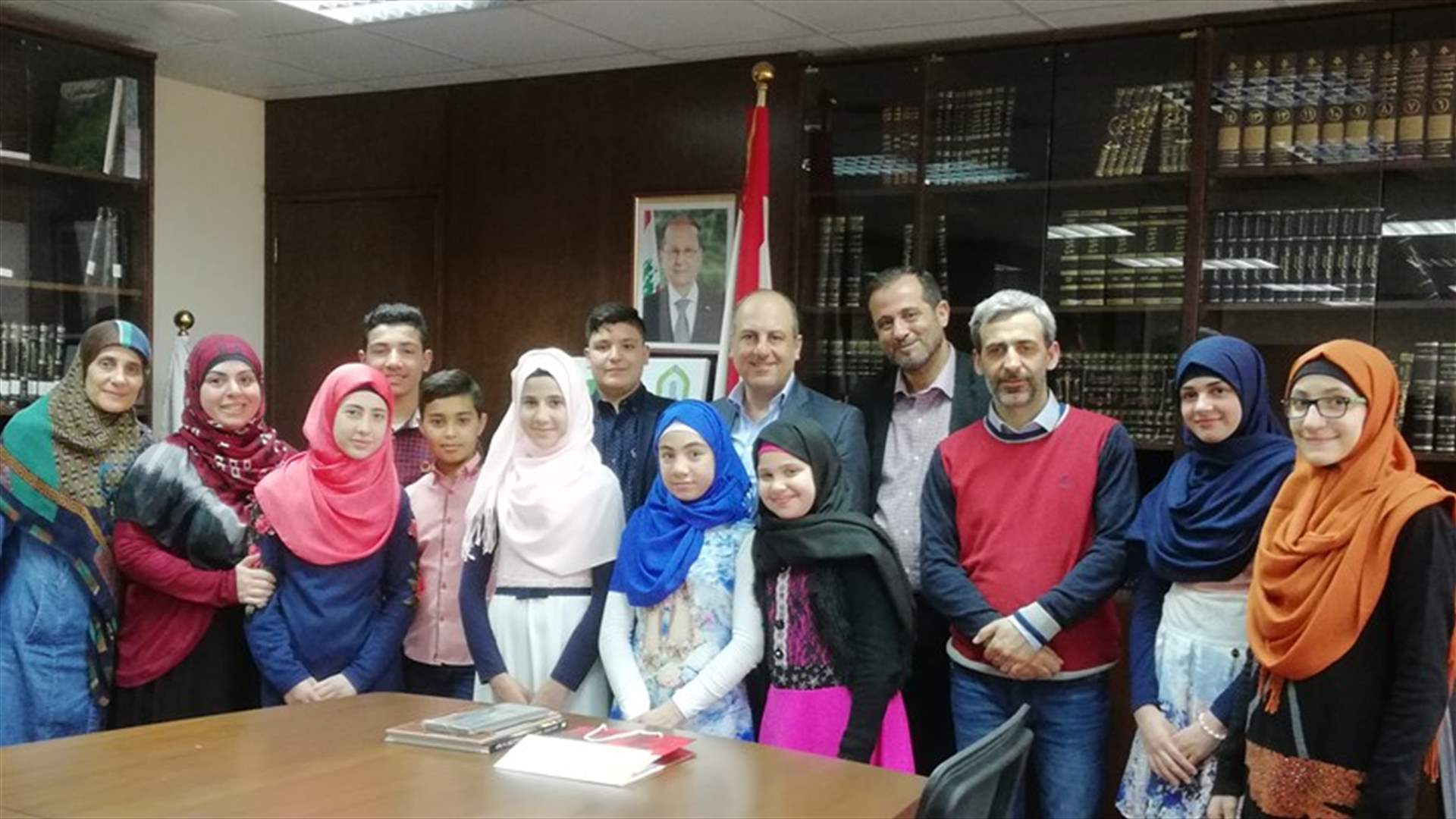 بو عاصي استقبل الأطفال الفائزين بمسابقة Euro Math 2018