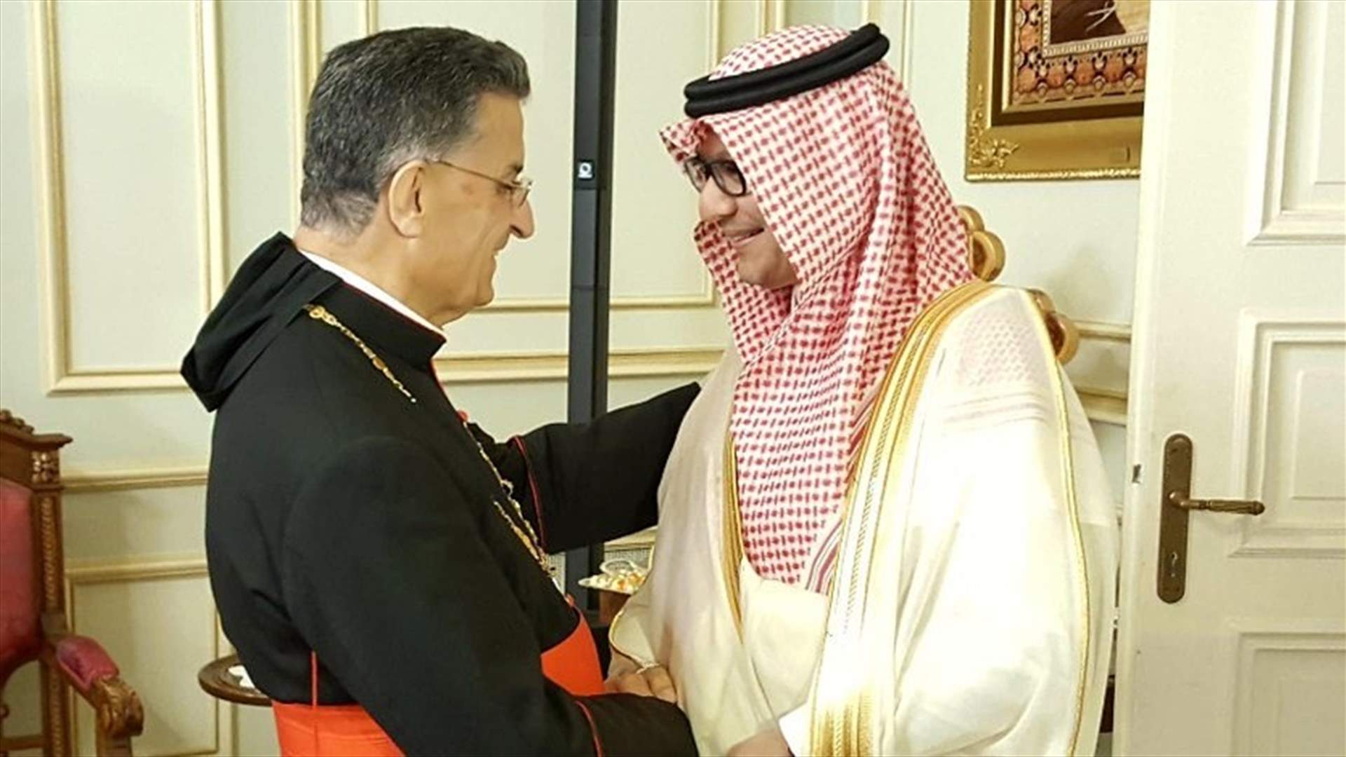 Patriarch Rai meets al-Bukhari in Bkerke
