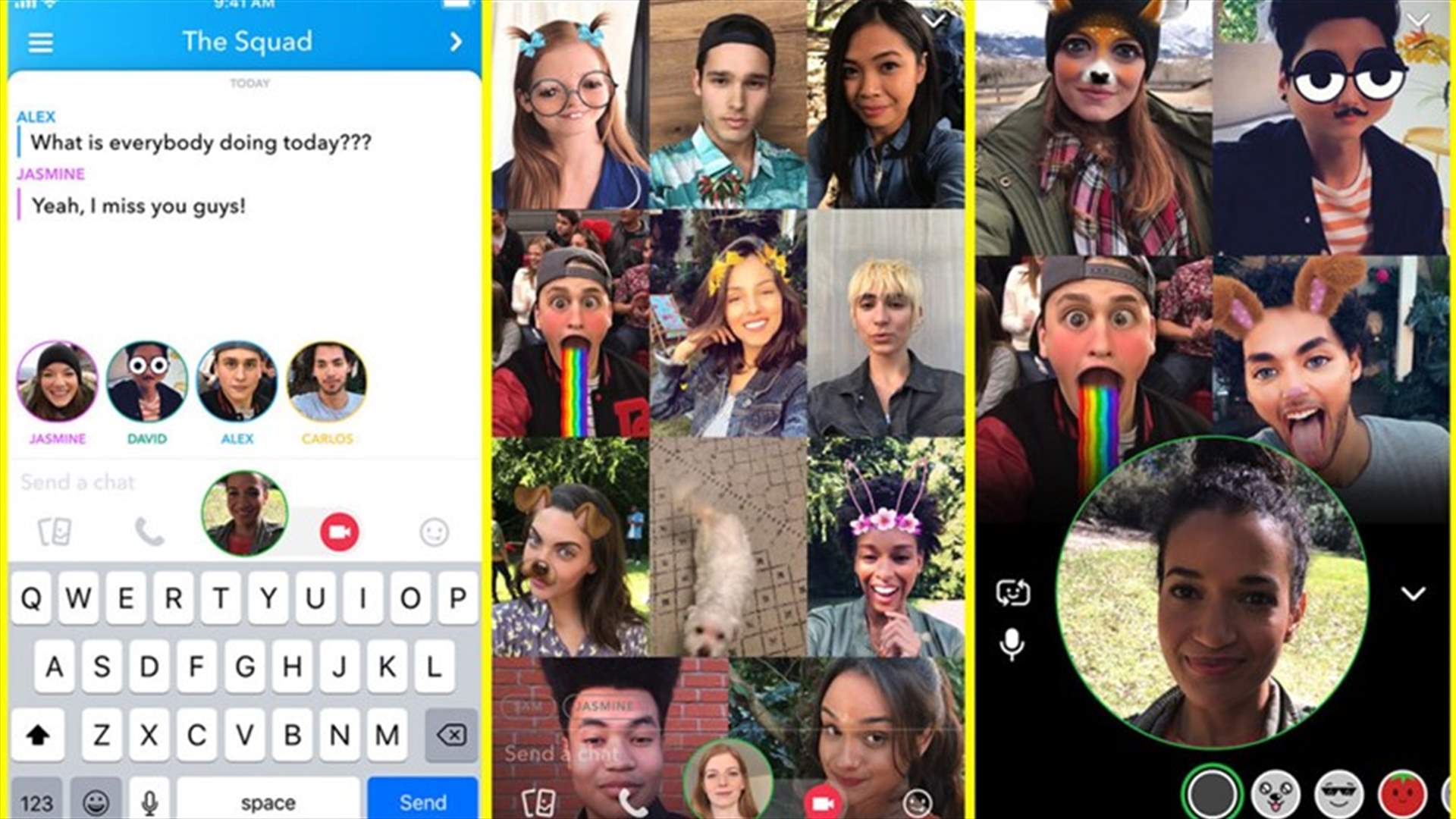 "سناب شات" يضيف خاصية مكالمة الفيديو الجماعية