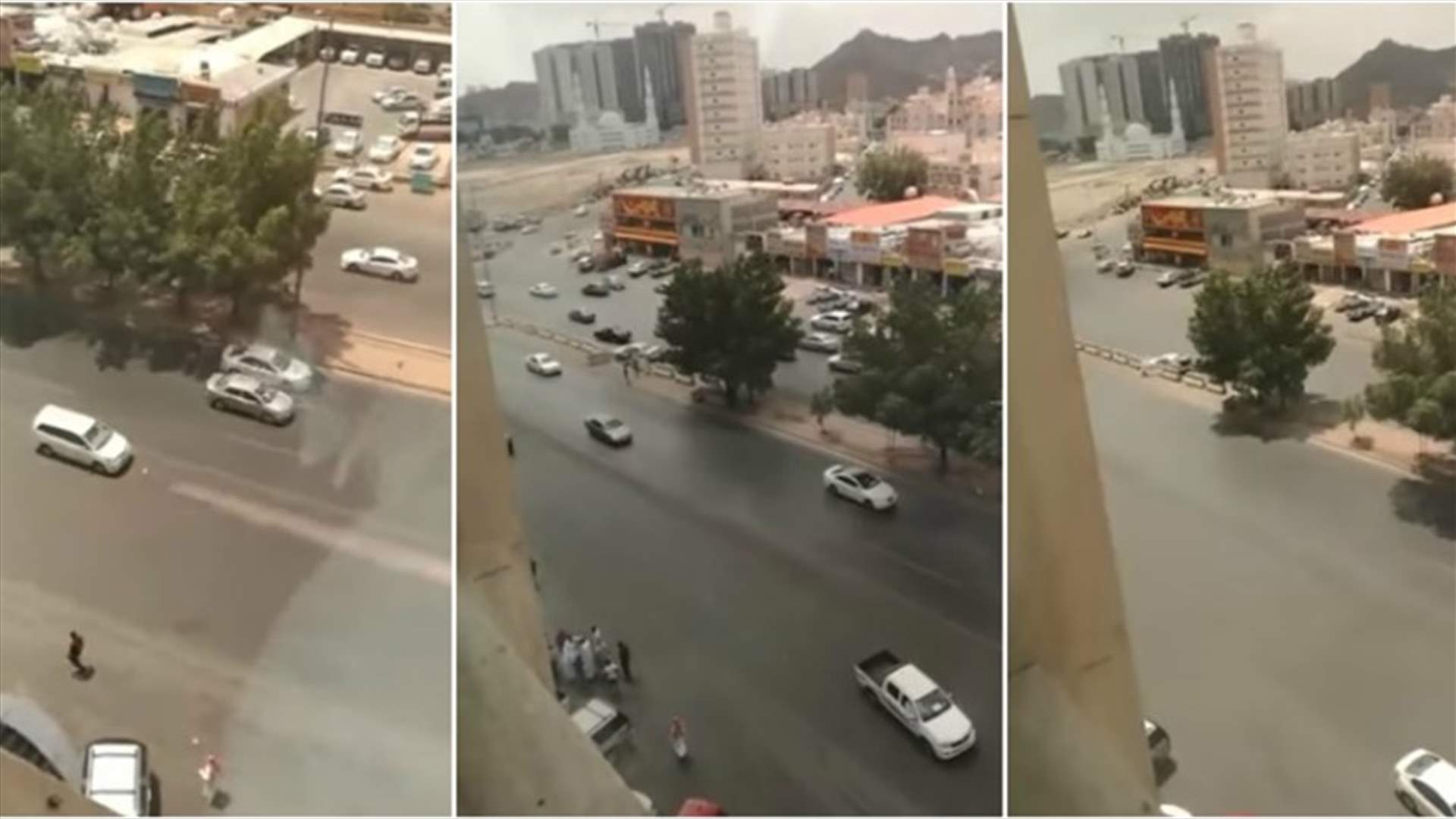 في السعودية - فيديو صادم لسيارة تلاحق سائق دراجة نارية لدهسه... إليكم ما حصل!