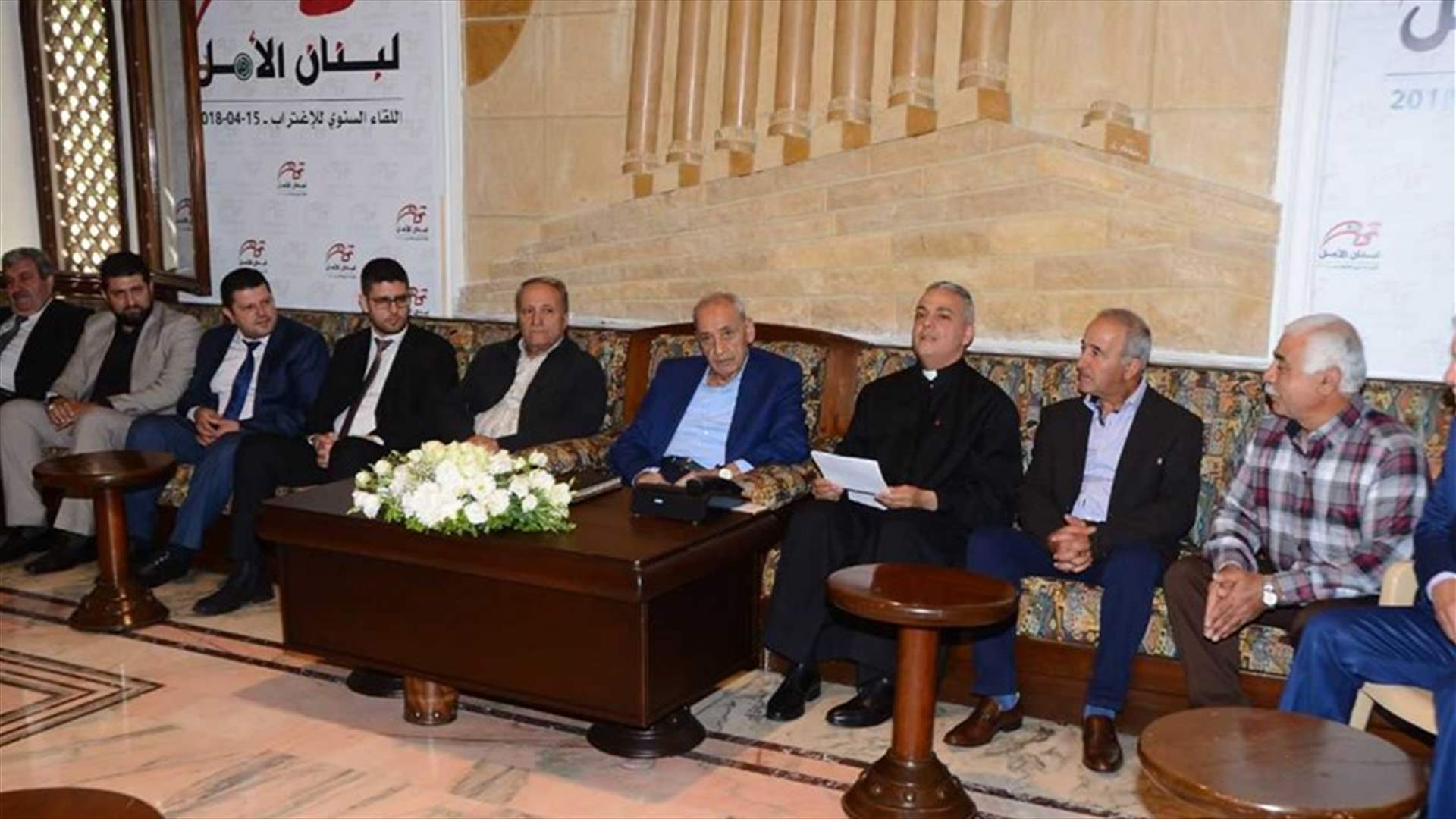بري استقبل المطران حداد ووفدا من دبل وفاعليات