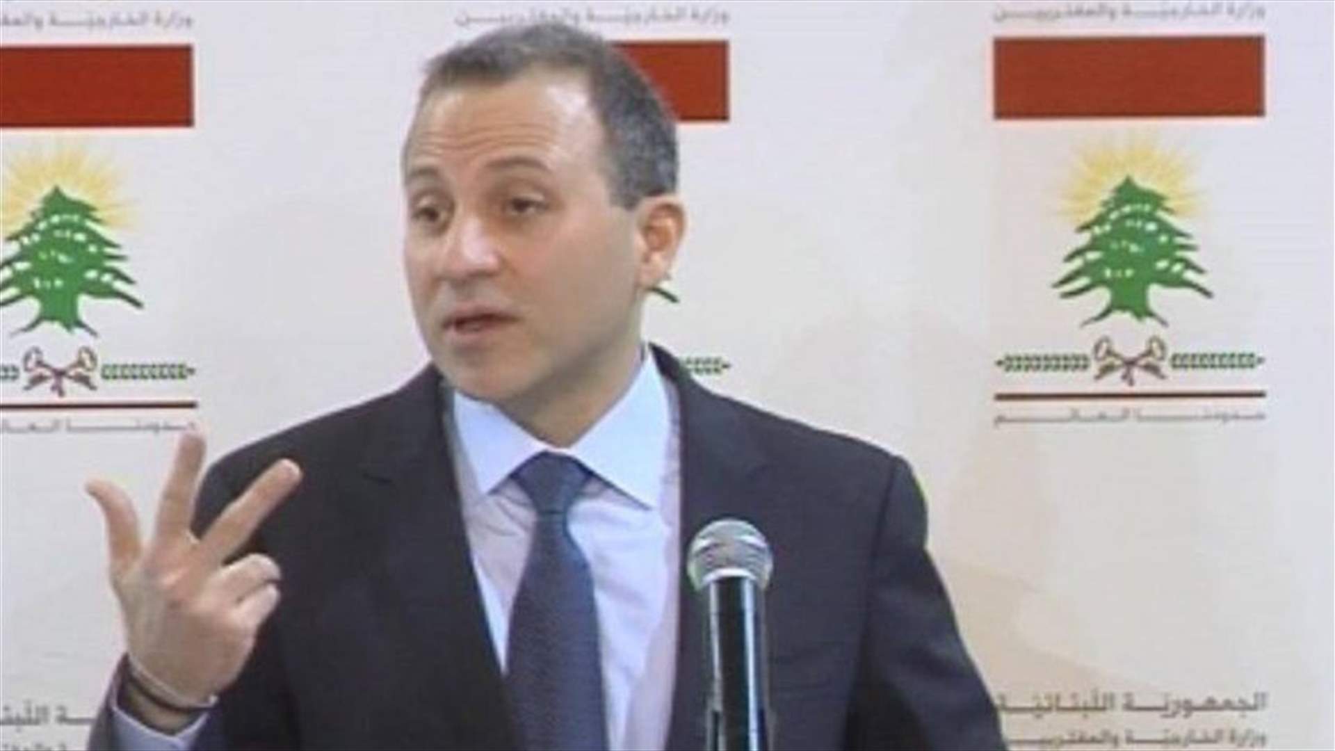 Bassil says Foreign Ministry at the disposal of Interior Ministry concerning expatriates’ voting