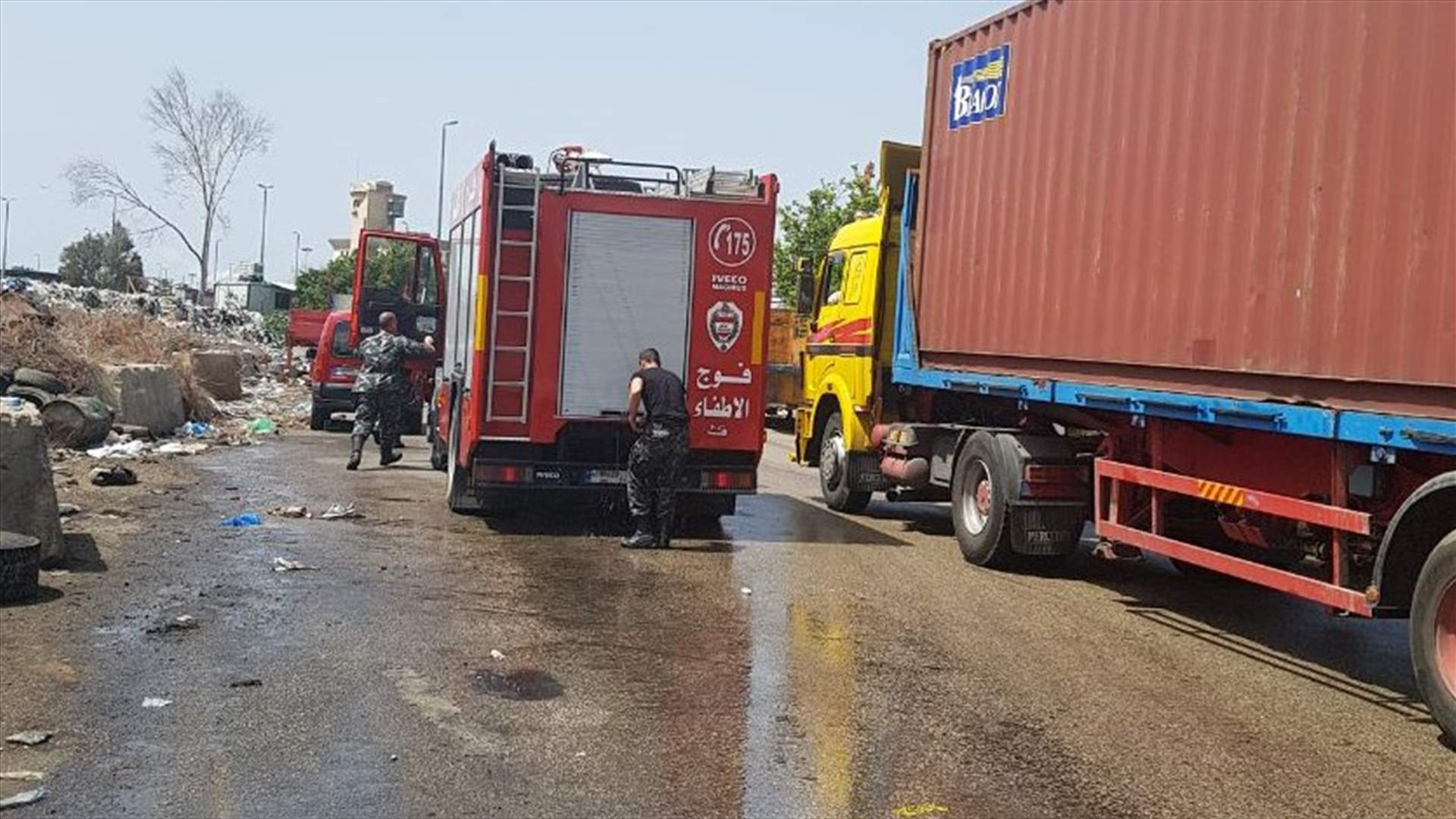 خوري للمقاولات: لا علاقة لمطمر برج حمود بالحريق