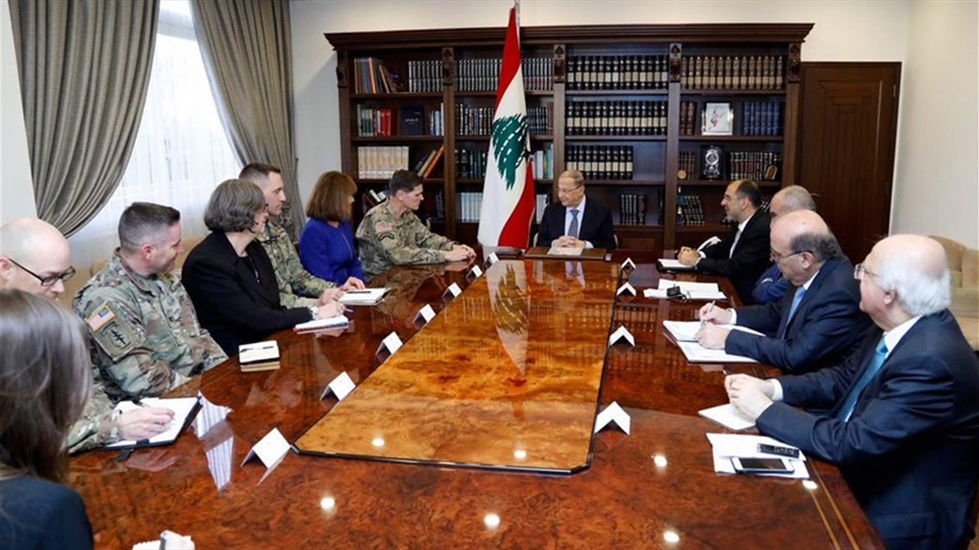 Aoun to Votel: Lebanon will not accept any attack on its territories