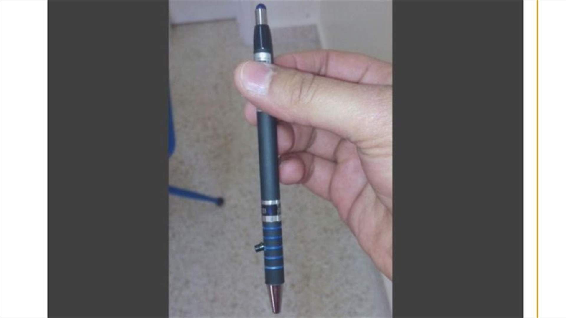 PHOTO – Man caught with a camera pen at a polling station in Zahle