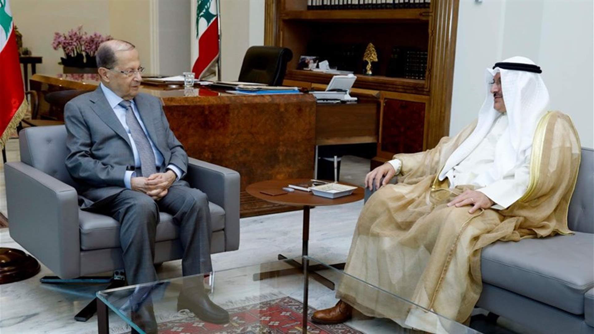 عون تلقى رسالة تهنئة بالانتخابات من أمير الكويت
