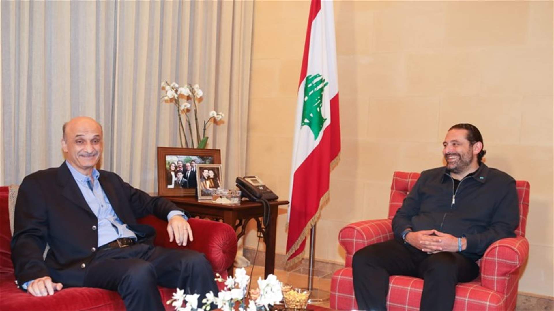 بالفيديو- الحريري استقبل جعجع في بيت الوسط