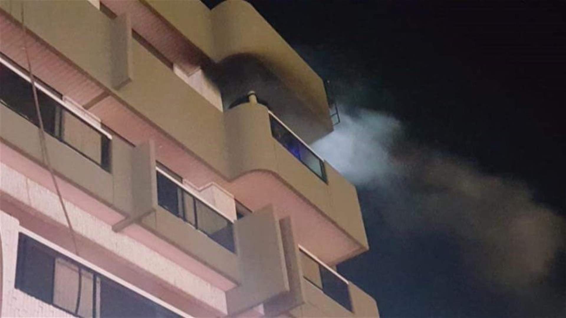 Fire erupts inside an apartment in Adma