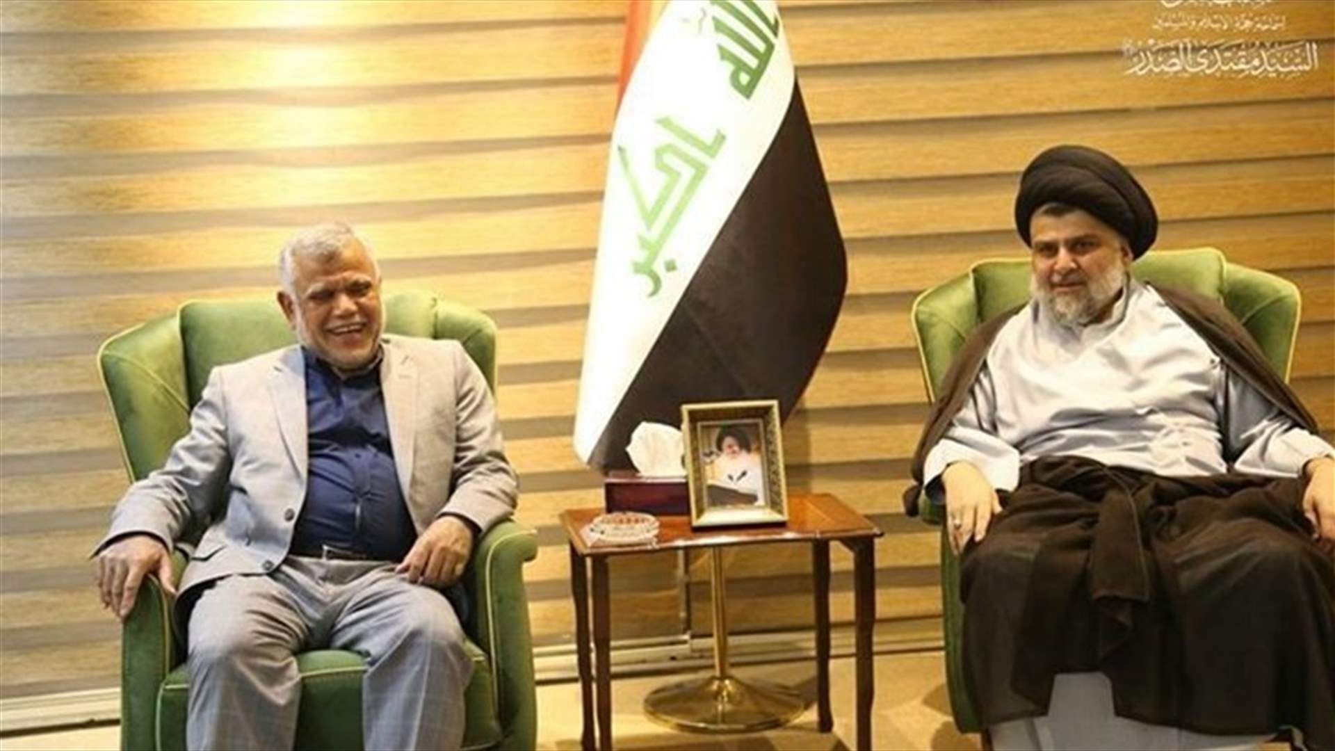 بعد فوزه بالانتخابات العراقية... الصدر يلتقي بالعامري الموالي لإيران