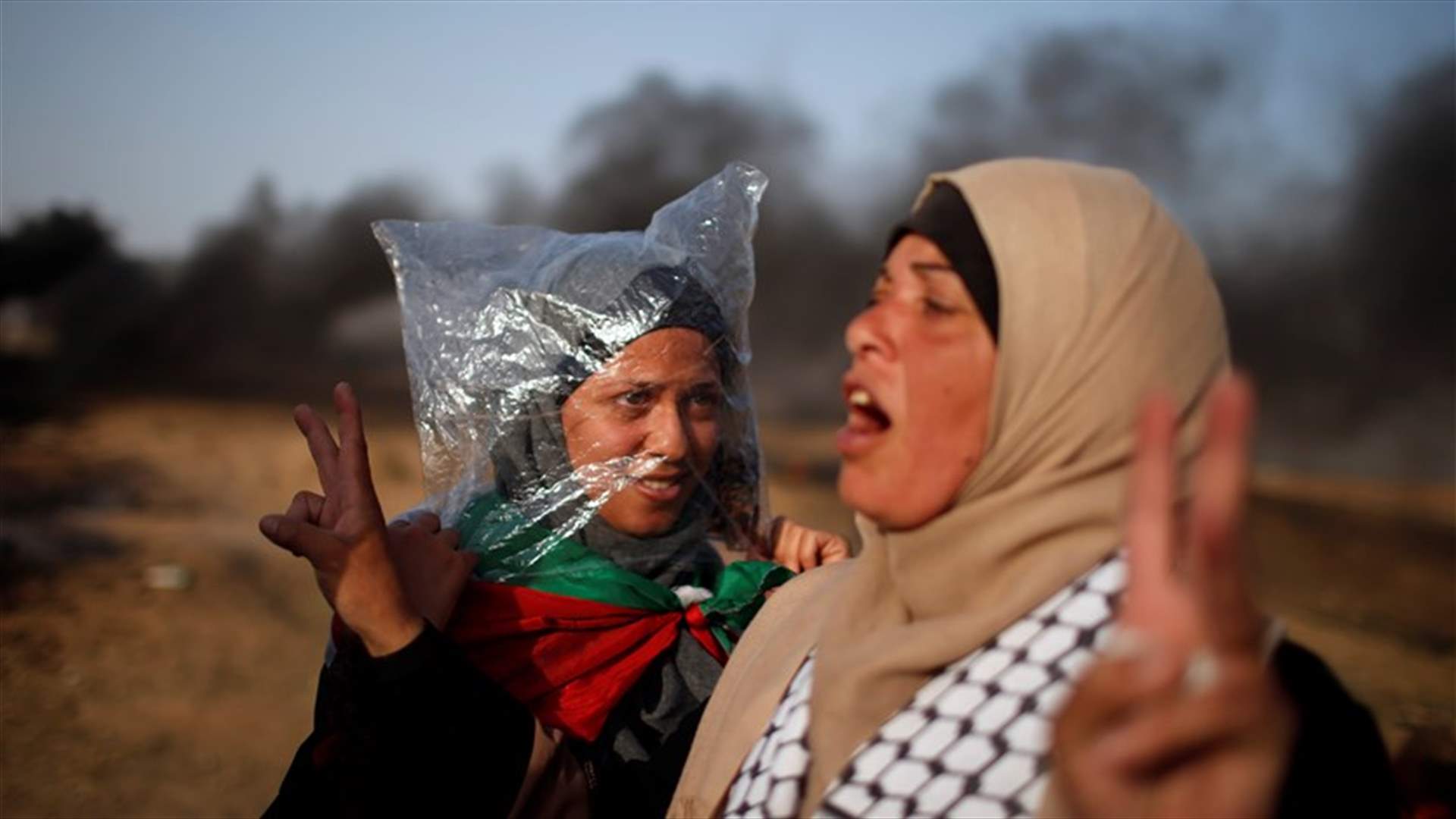 المئات من عرب اسرائيل يتظاهرون في حيفا ضد &quot;الحرب على غزة&quot;