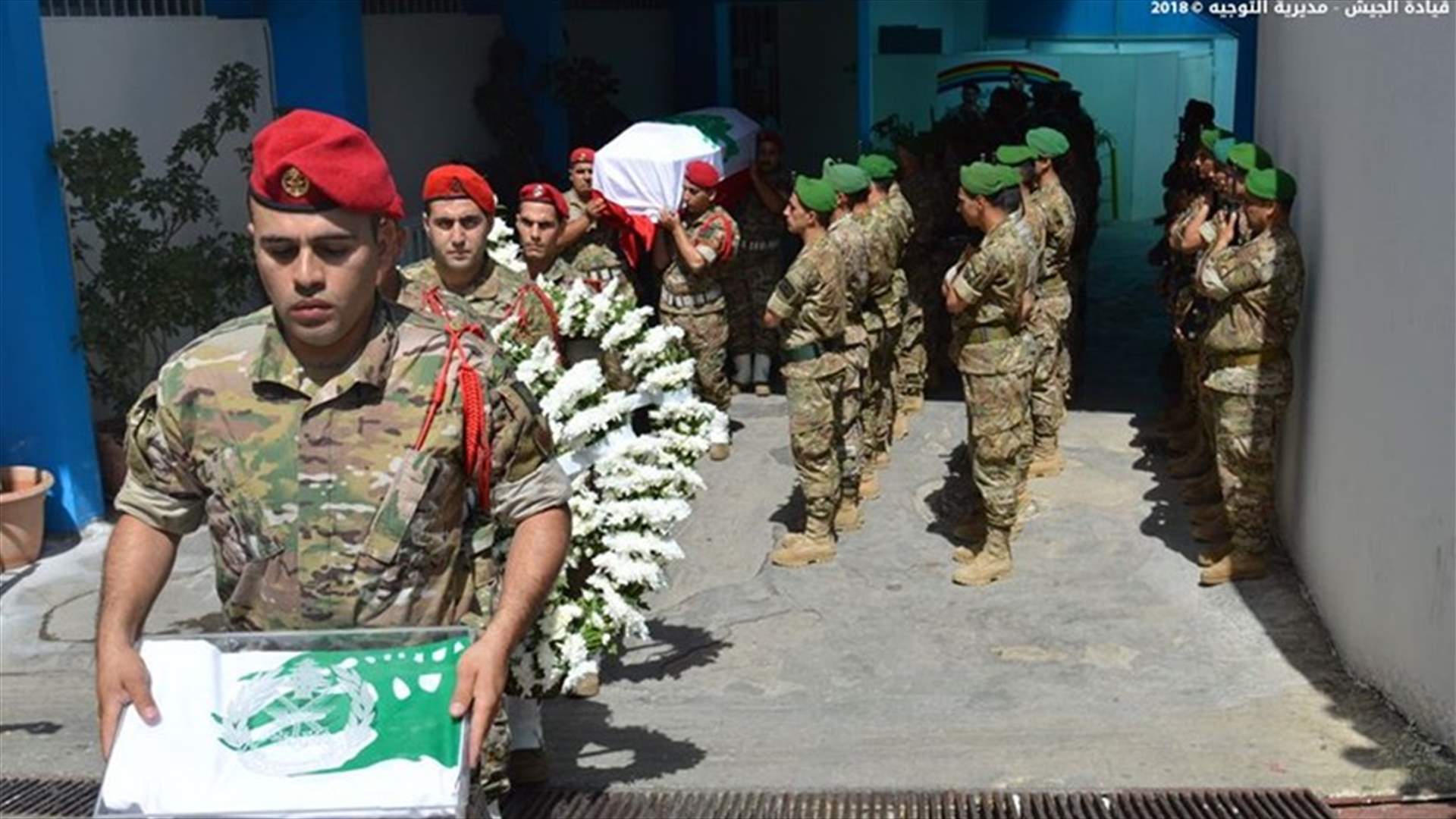 تشييع المجند الشهيد الممددة خدماته علي حسن مصطفى