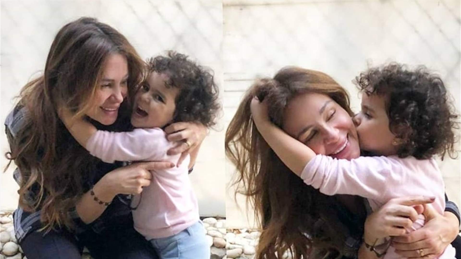 صورة عفوية لكارول سماحة وابنتها في لندن