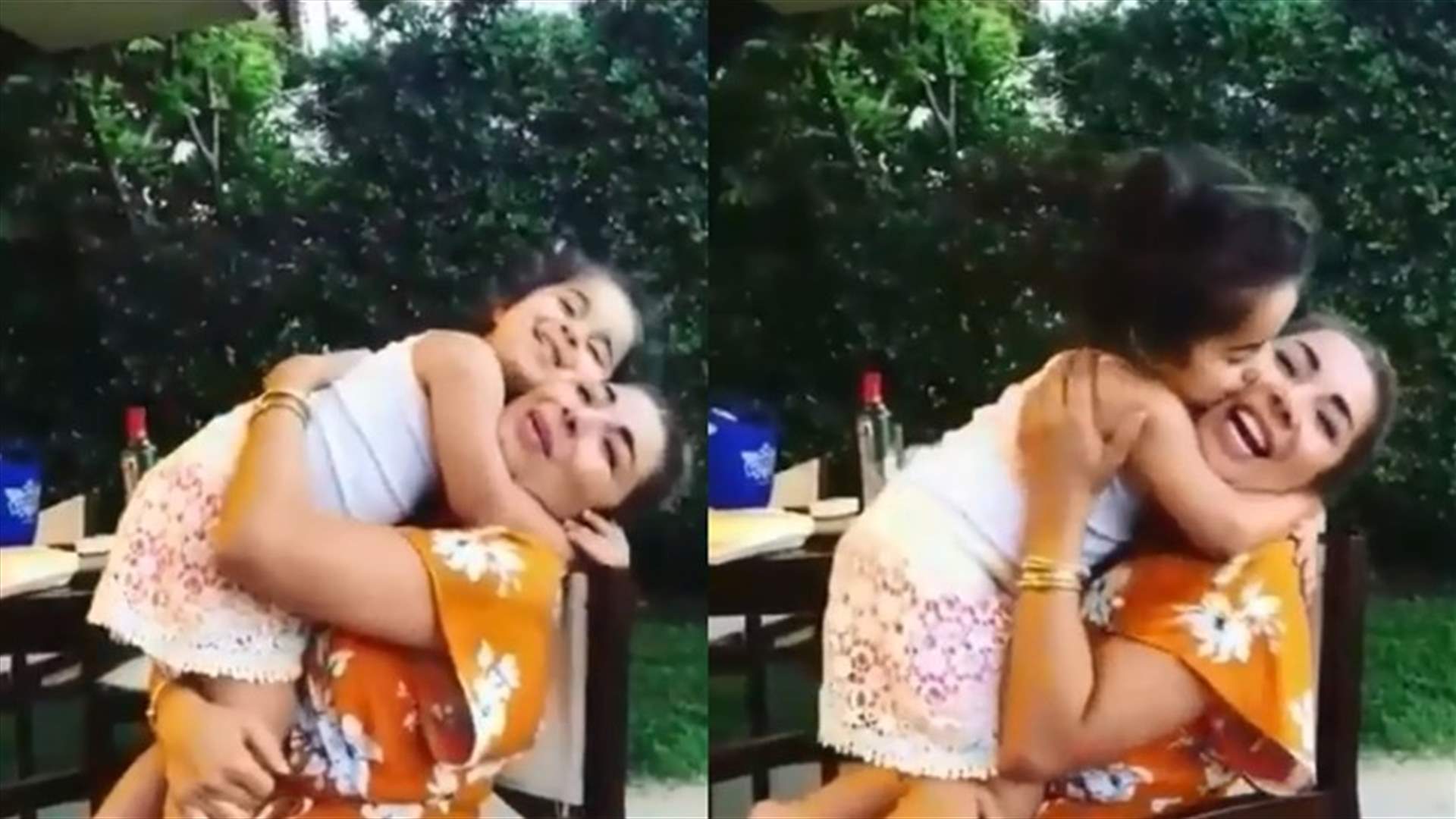 بالصور- أحدث ظهور لألين خلف مع إبنتها.. دلال وقبلات ومرح!