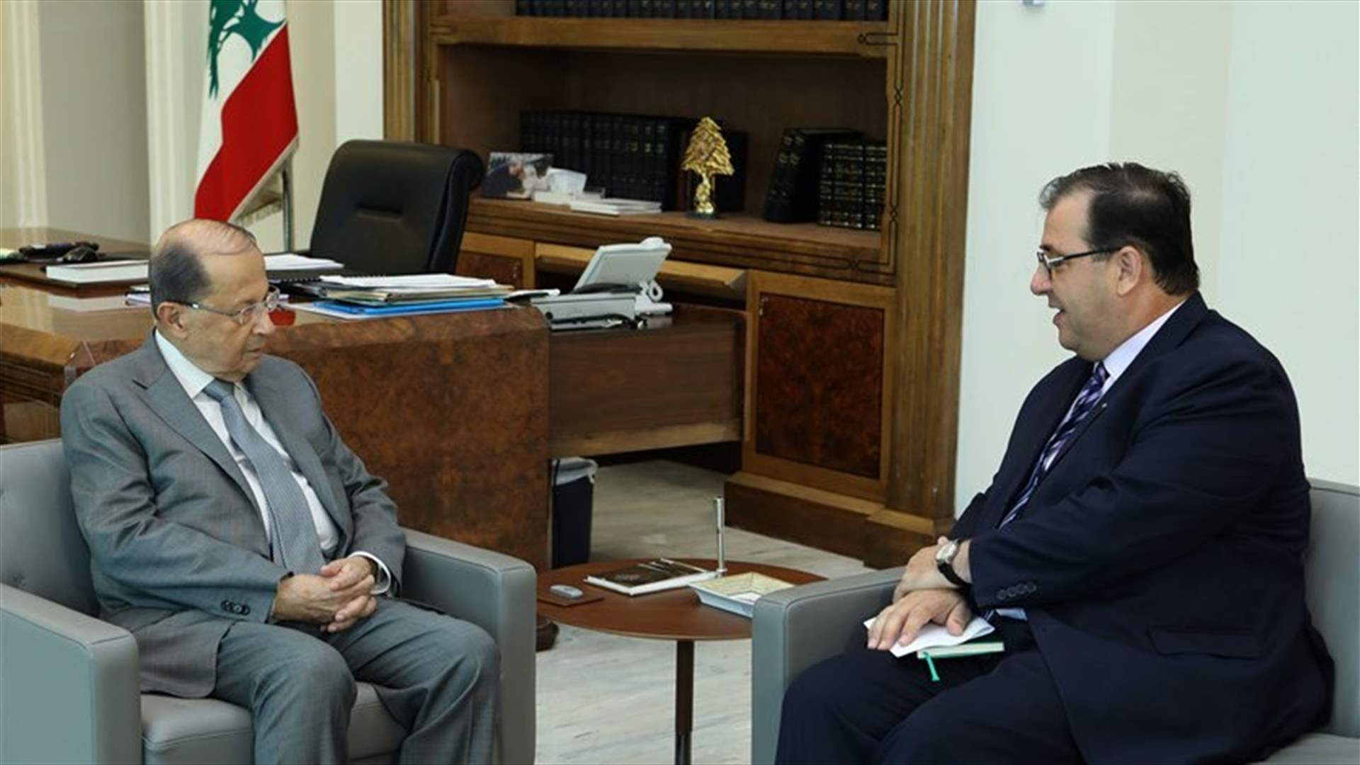 President Aoun meets with French ambassador
