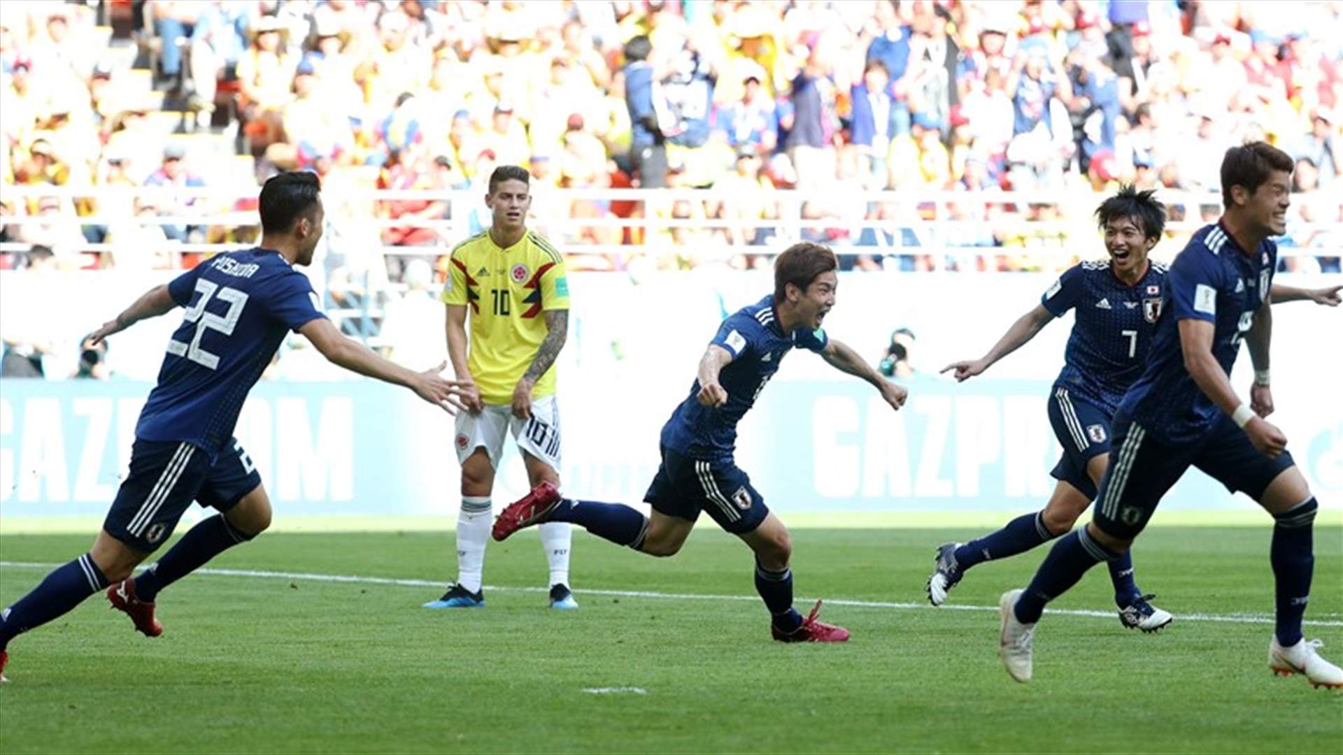 اليابان تهزم عشرة من لاعبي كولومبيا في مفاجأة جديدة بكأس العالم