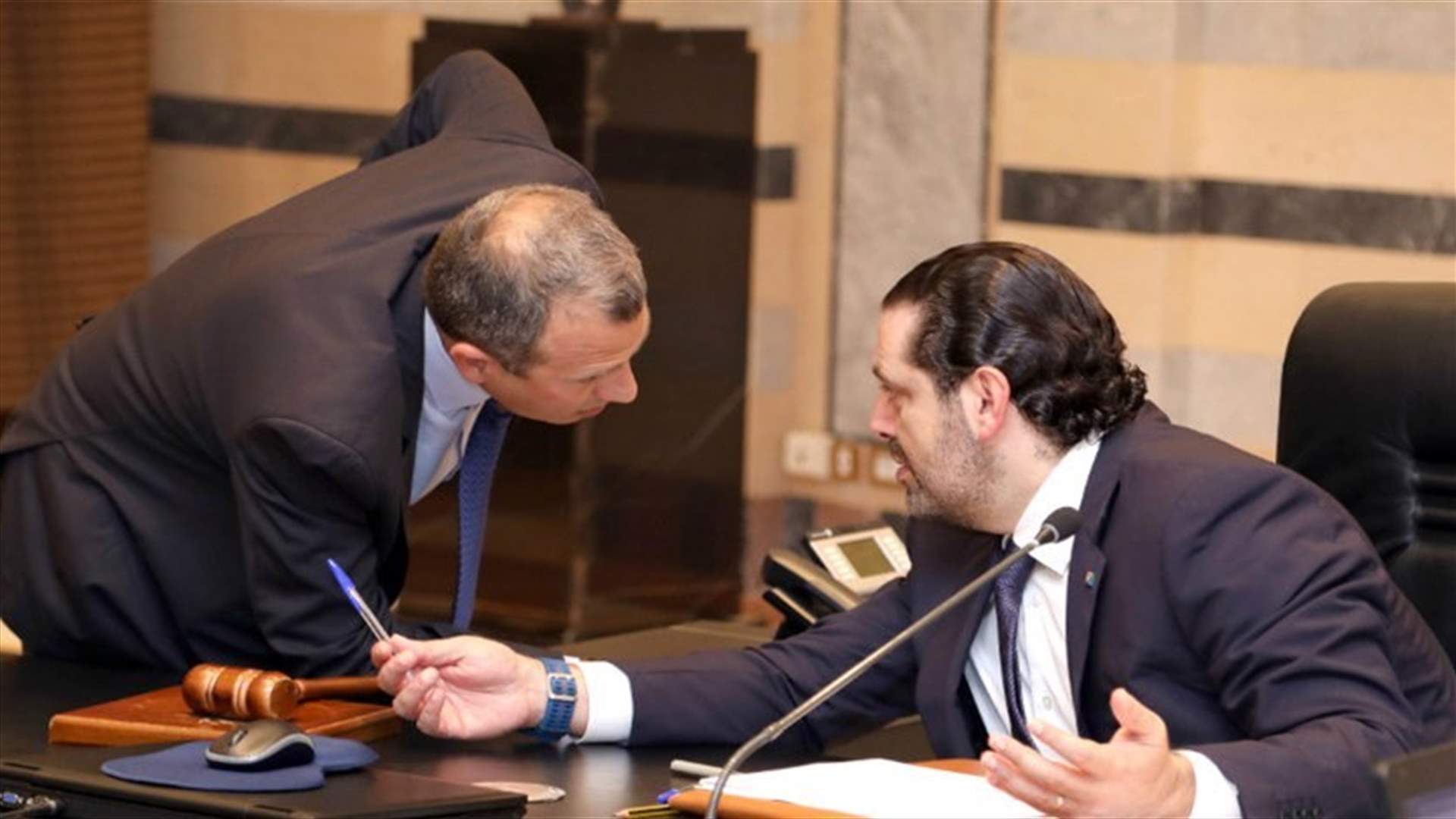 Hariri, Bassil discuss cabinet formation in Paris
