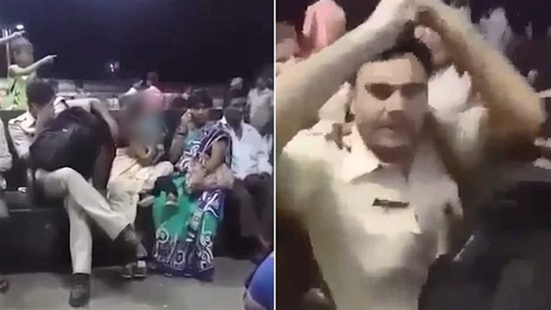 بالفيديو – شرطي تحرّش بامرأة في محطة القطار... وهكذا ضُبط بالجرم المشهود
