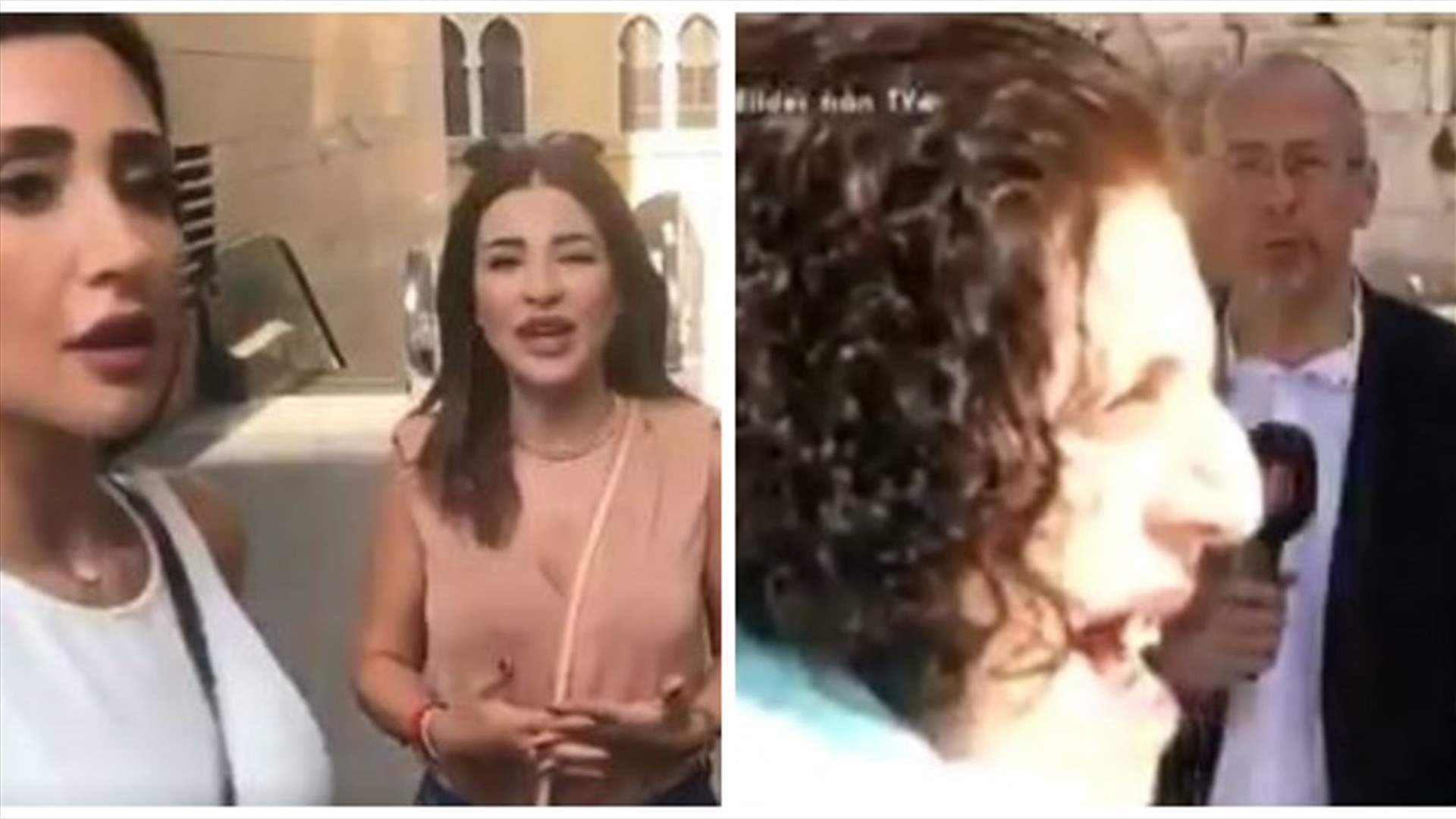 بالفيديو - موجة "غسان" تصل إلى ماغي بو غصن وجيسي عبدو