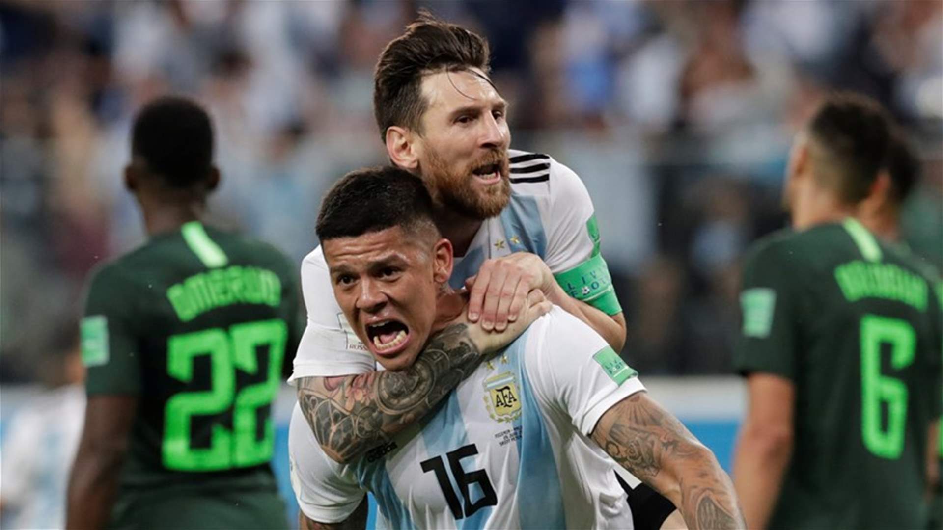 هدف متأخر للأرجنتين يصعد بها لدور  الـ 16 في كأس العالم