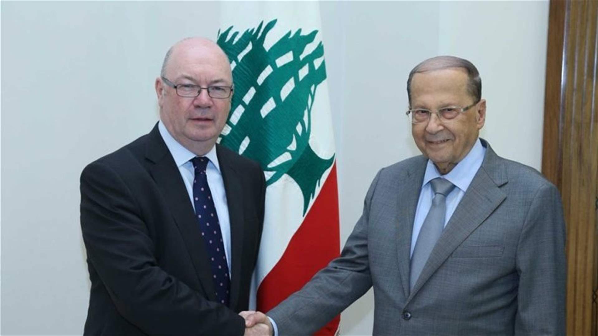 President Aoun says will work to improve economy, denies reports of pressures exerted on refugees