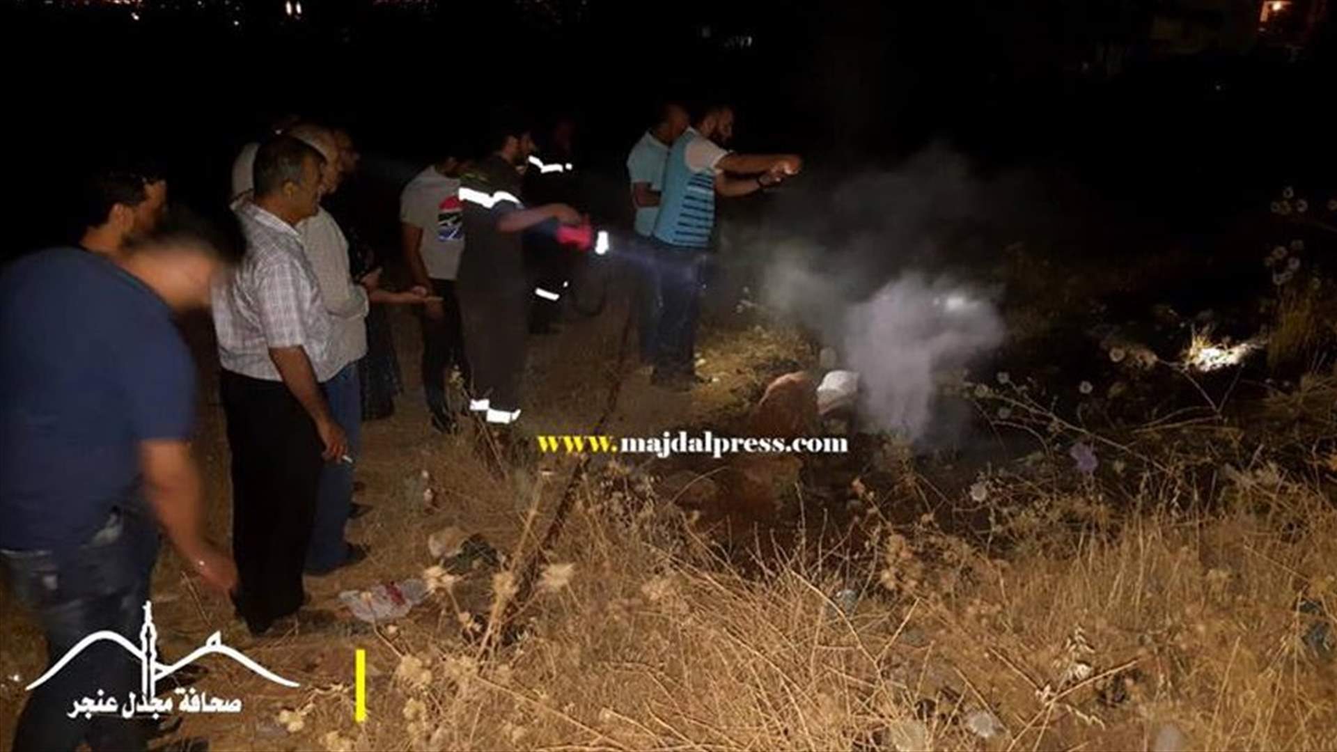 بالصور - العثور على جثة مشتعلة قرب مدخل مجدل عنجر الشرقي