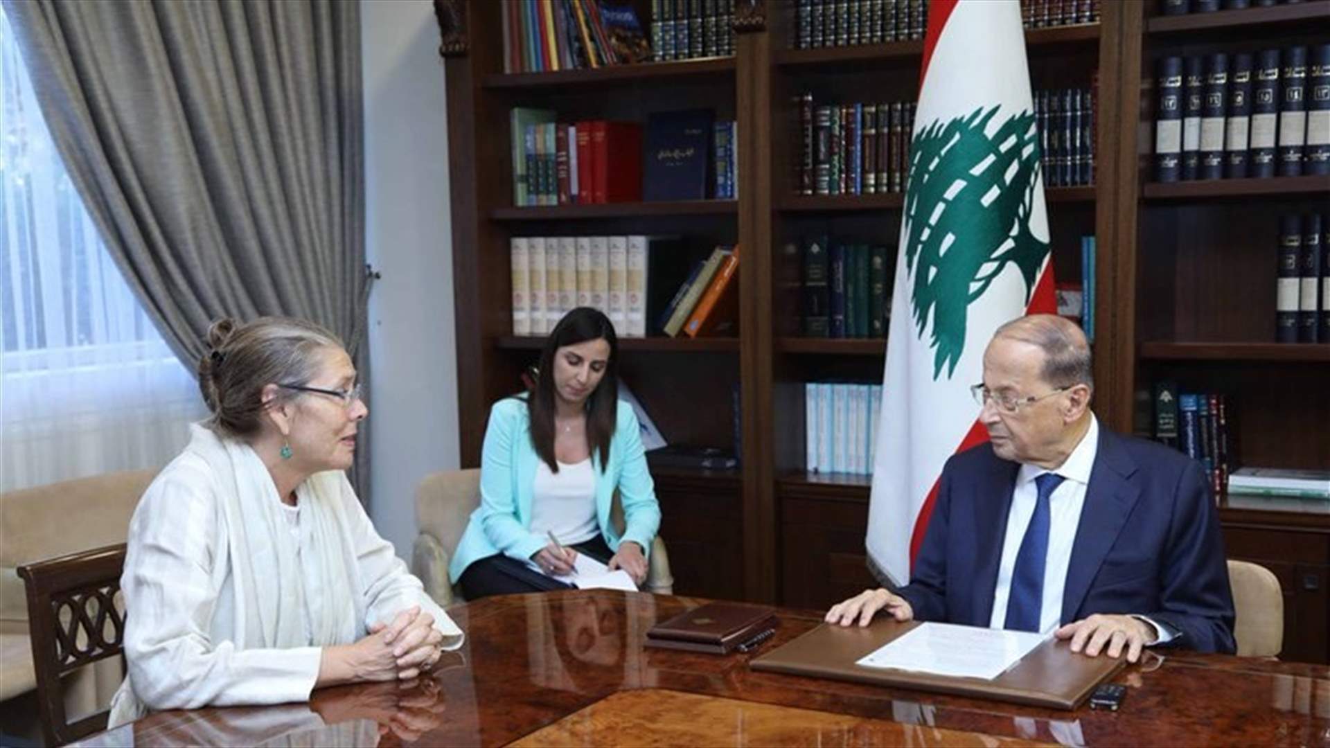 Aoun holds series of meetings at Baabda palace