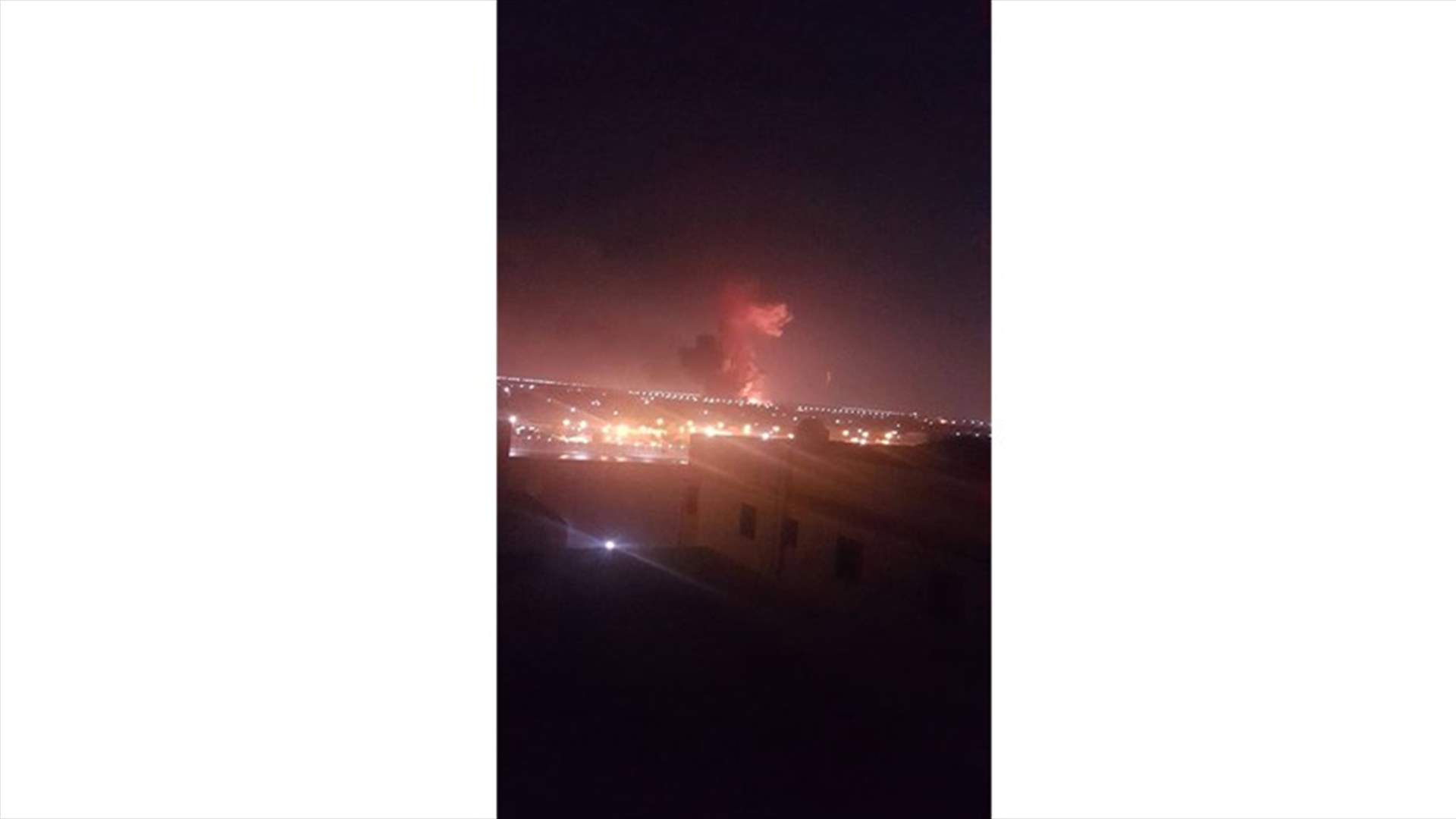 بالصور - انفجار خزانين للوقود خارج محيط مطار القاهرة...