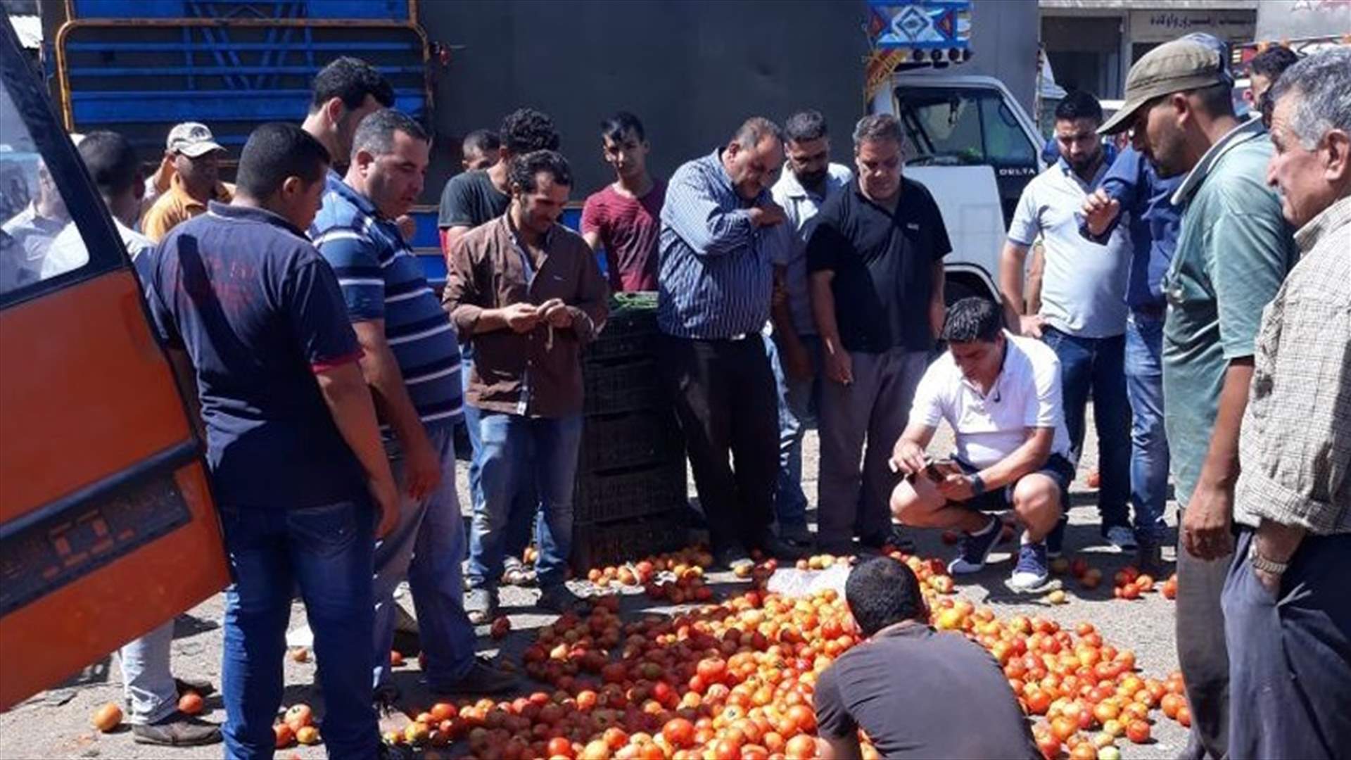 مزارعو البندورة والخيار رموا محاصيلهم في سوق الفرزل