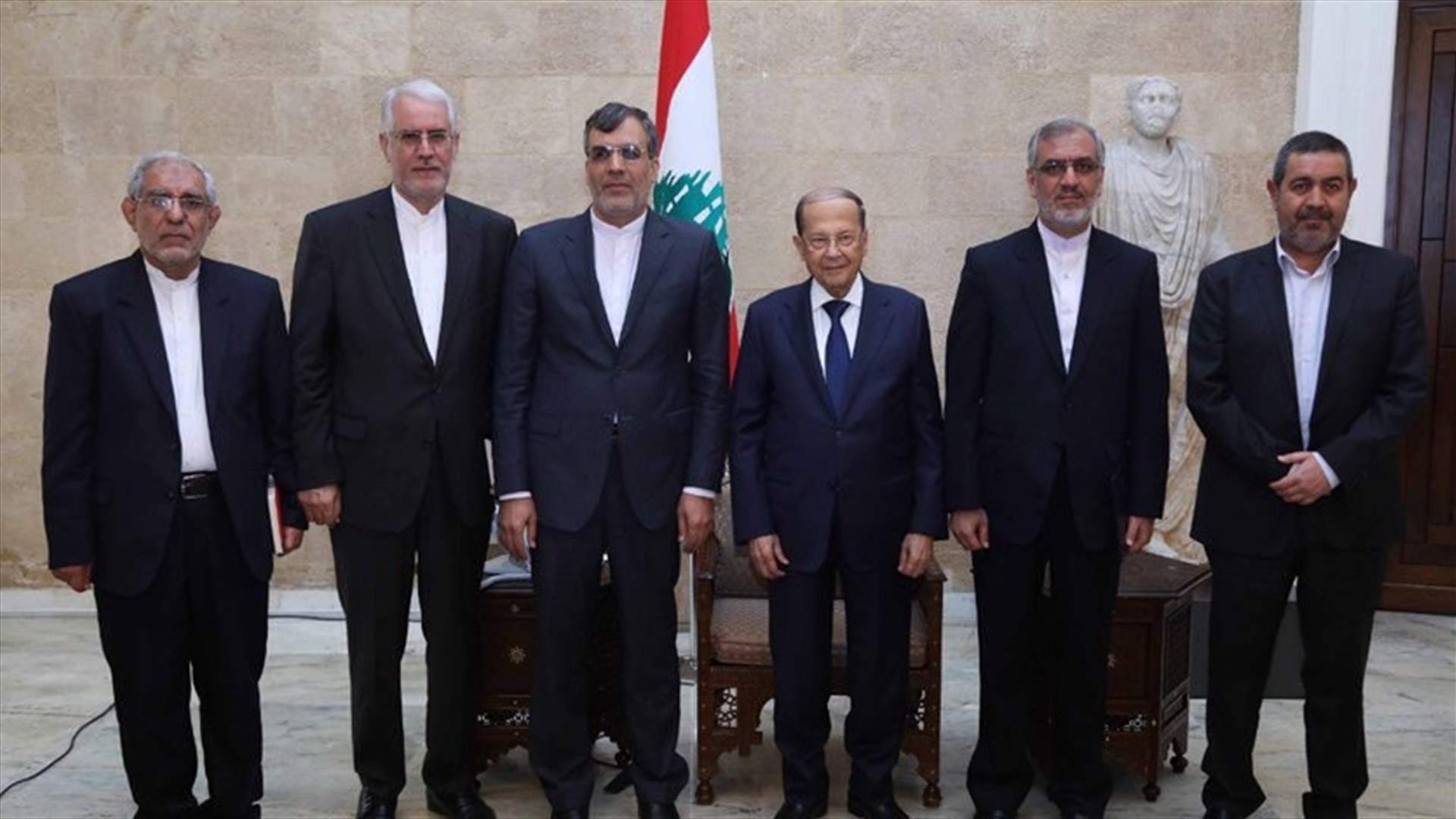 Iran’s Ansari hands over a letter from Rouhani to Aoun