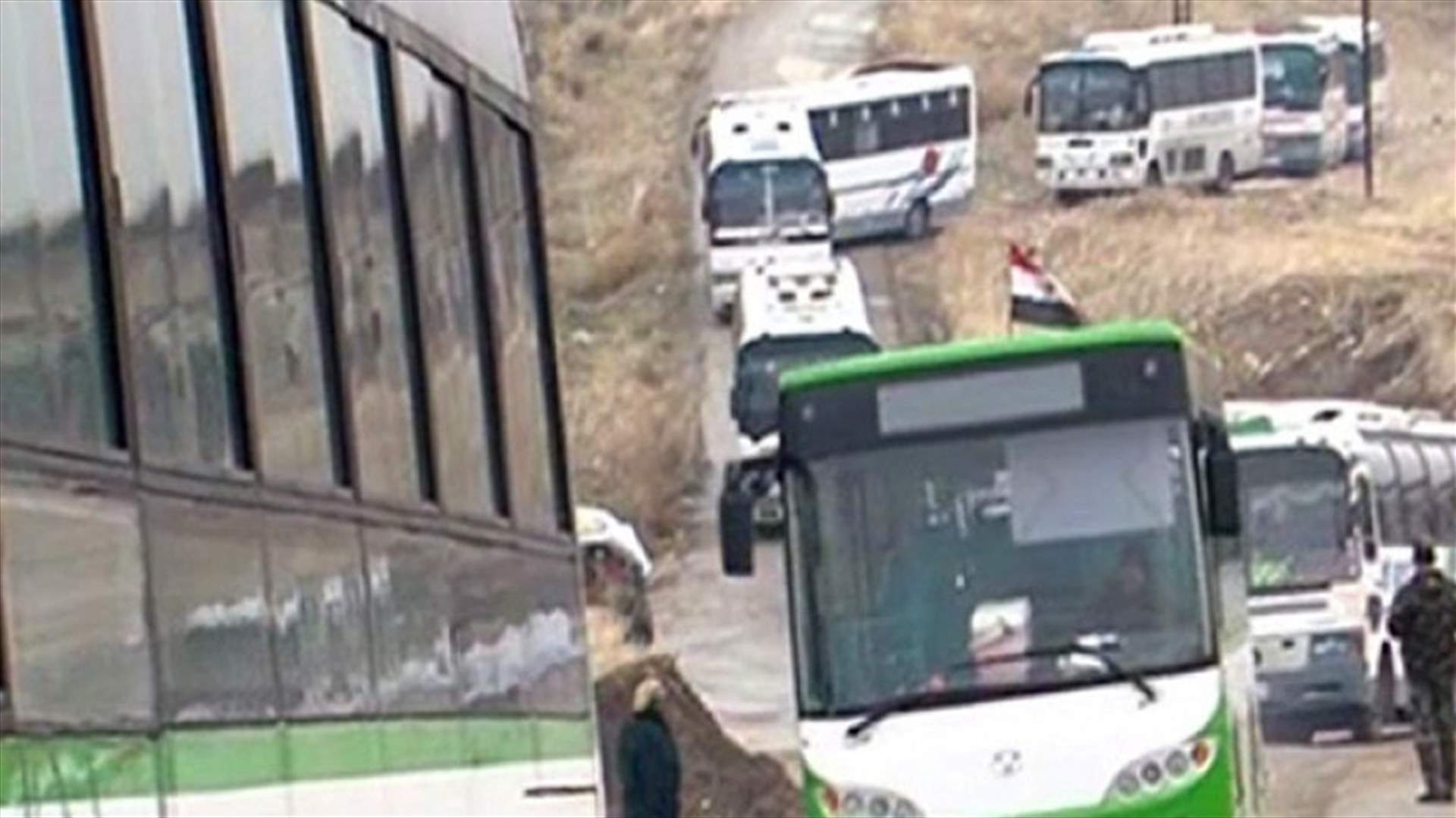 Buses arrive to evacuate two besieged pro-Assad Syrian villages