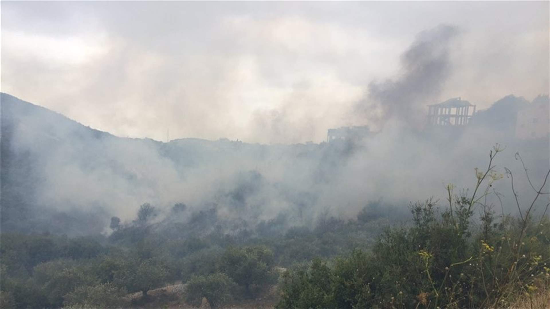 Huge fire erupts in the town of Eddeh in Batroun