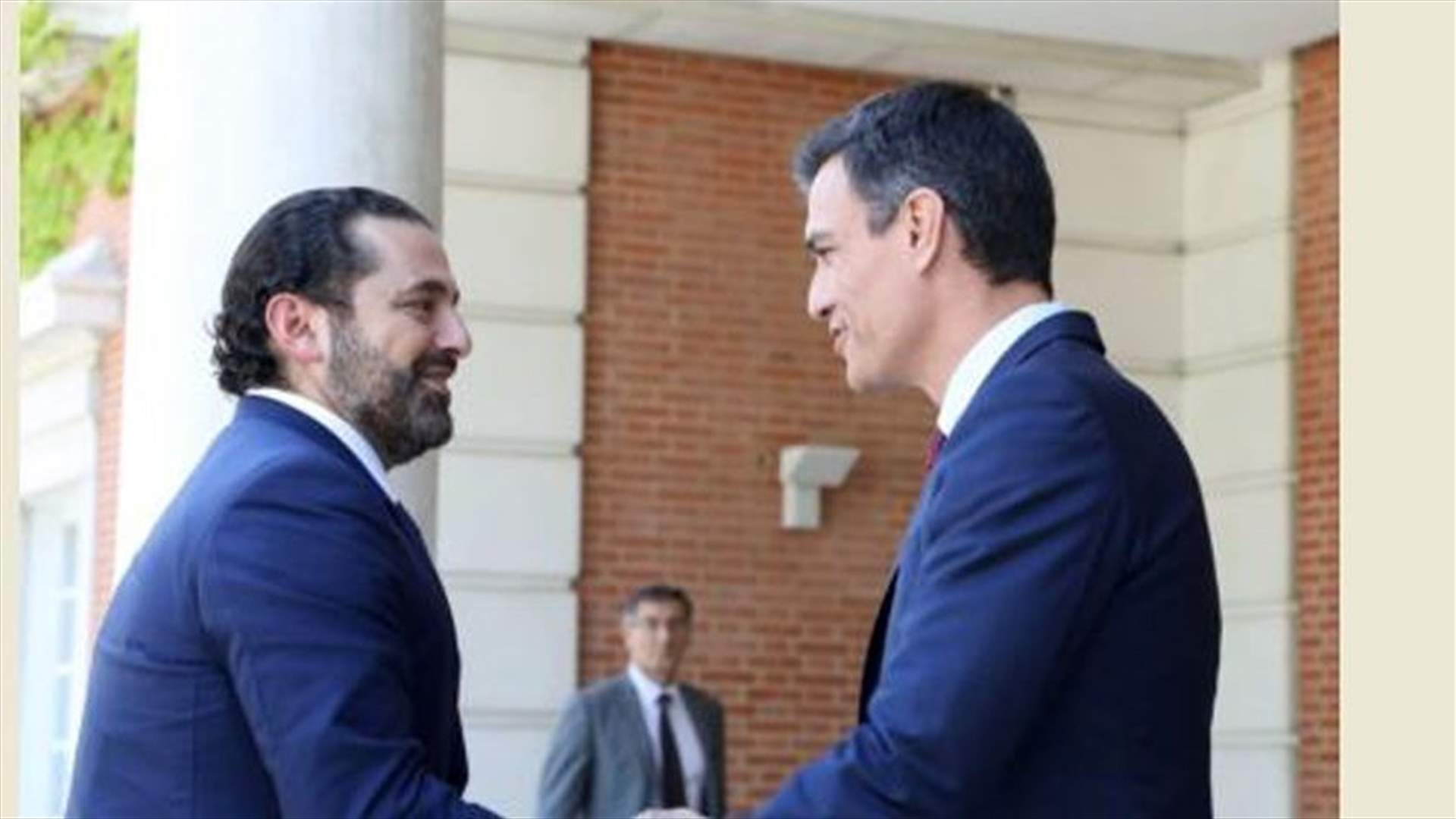 PM Hariri meets with Spanish counterpart