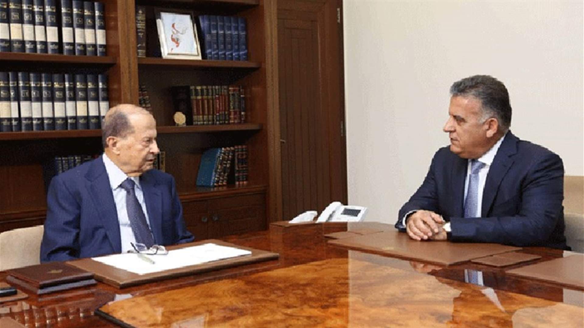 اللواء ابراهيم مباشرة من مطار بيروت الى بعبدا...