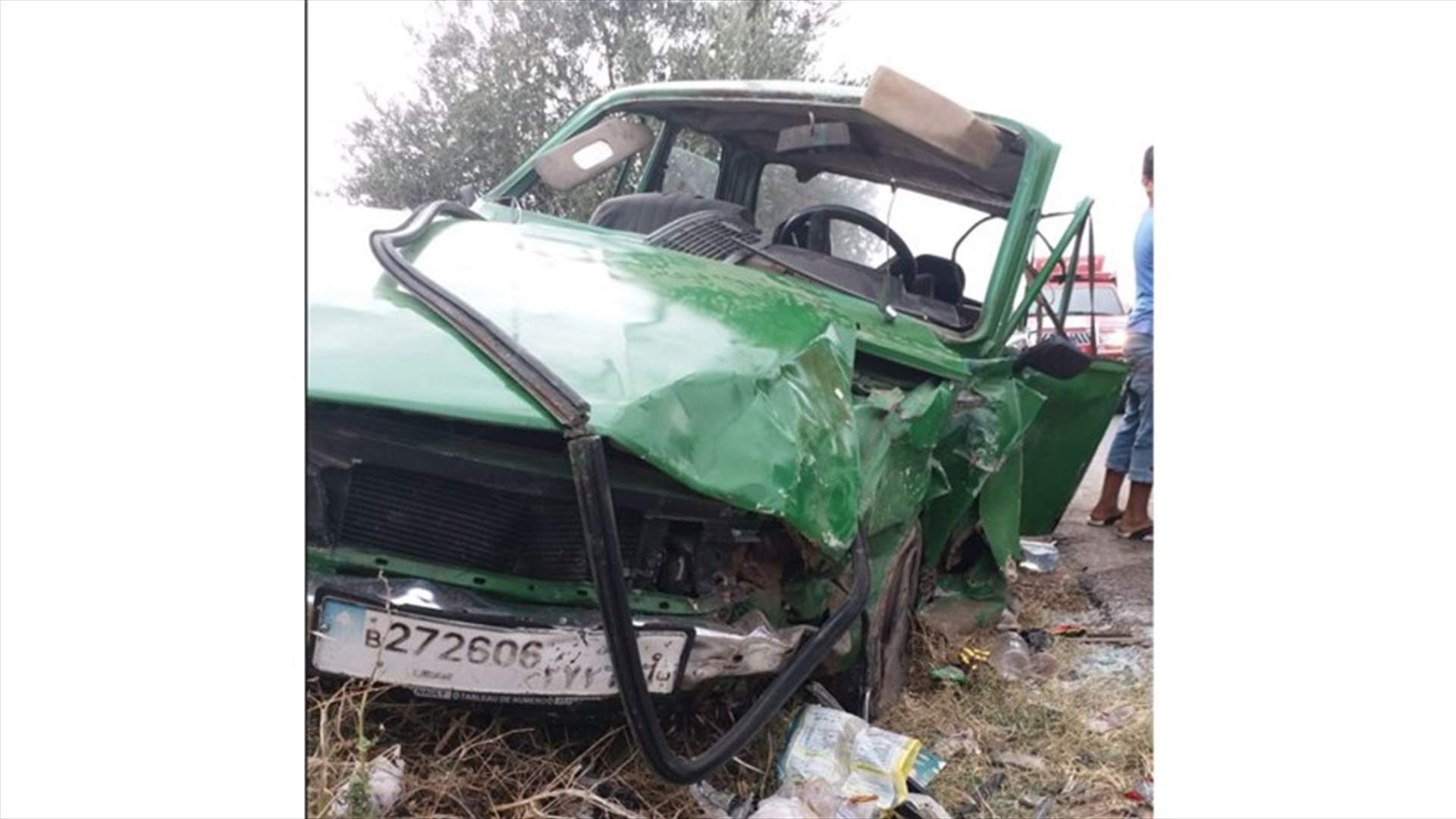 جريح في حادث سير على طريق وادي الجاموس