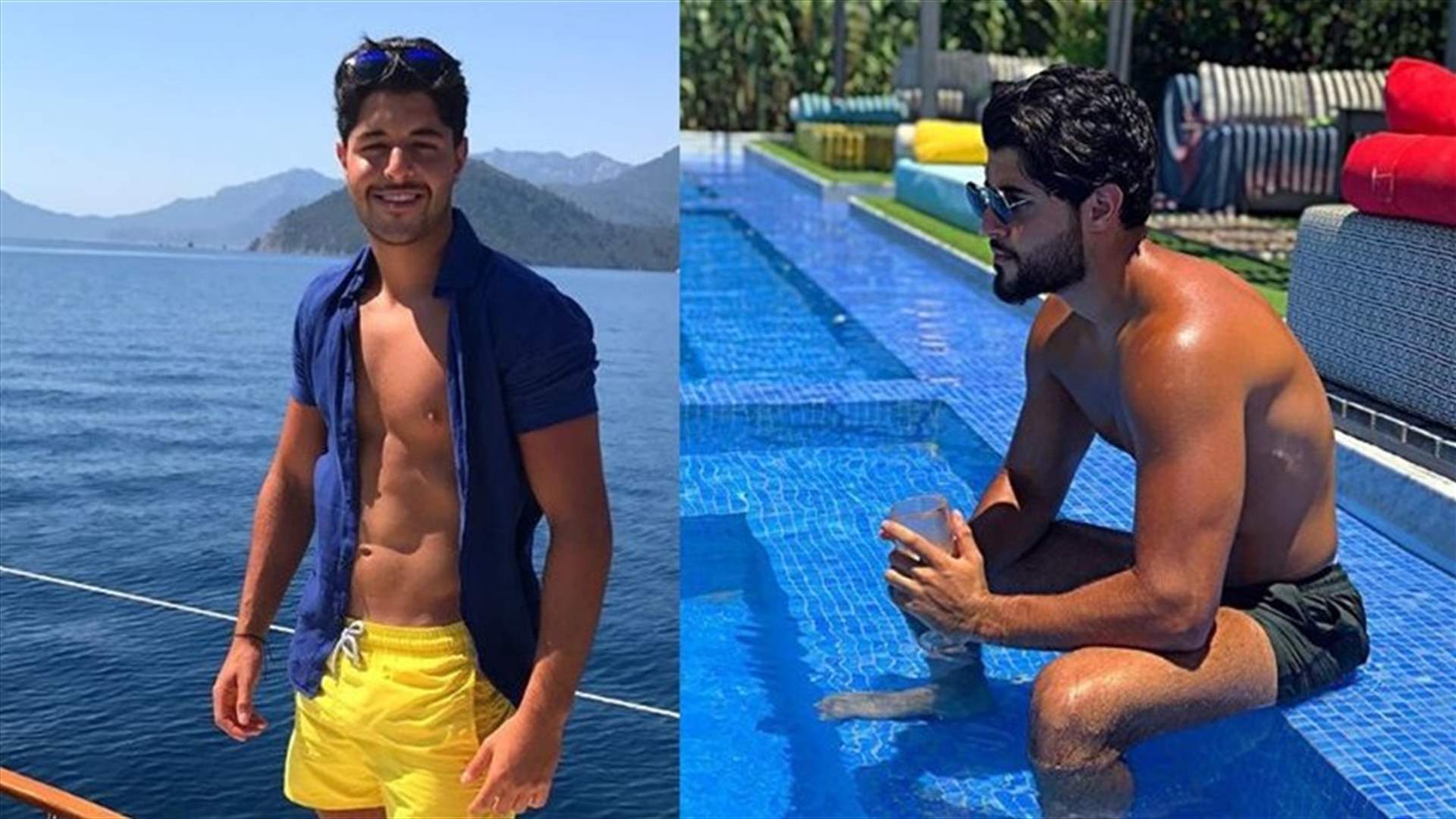 إبن راغب علامة يستعرض عضلاته.. صور خالد علامة على البحر حوّلته إلى حلم النساء