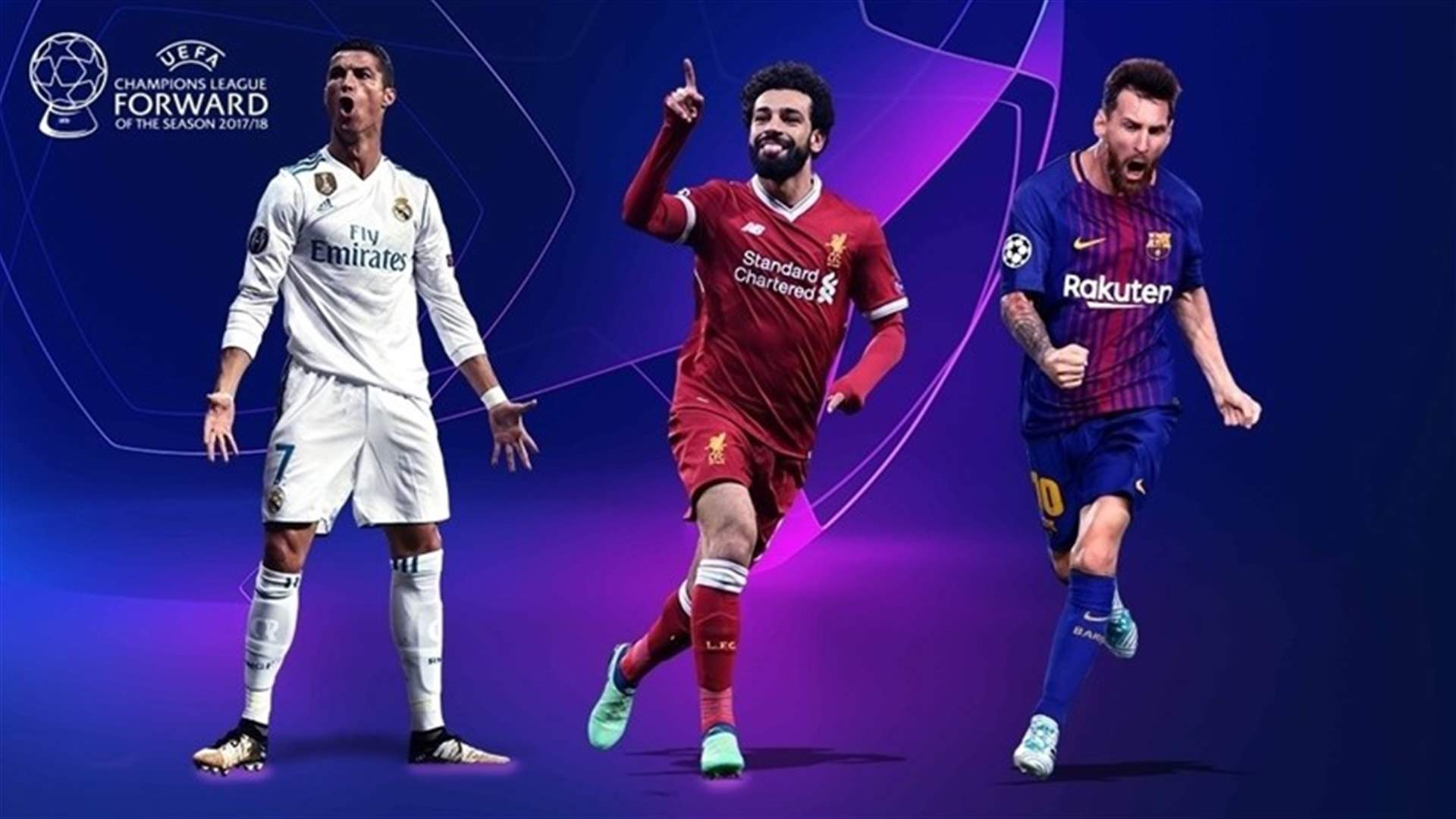 محمد صلاح ينافس رونالدو وميسي على جائزة أفضل مهاجم بدوري أبطال أوروبا