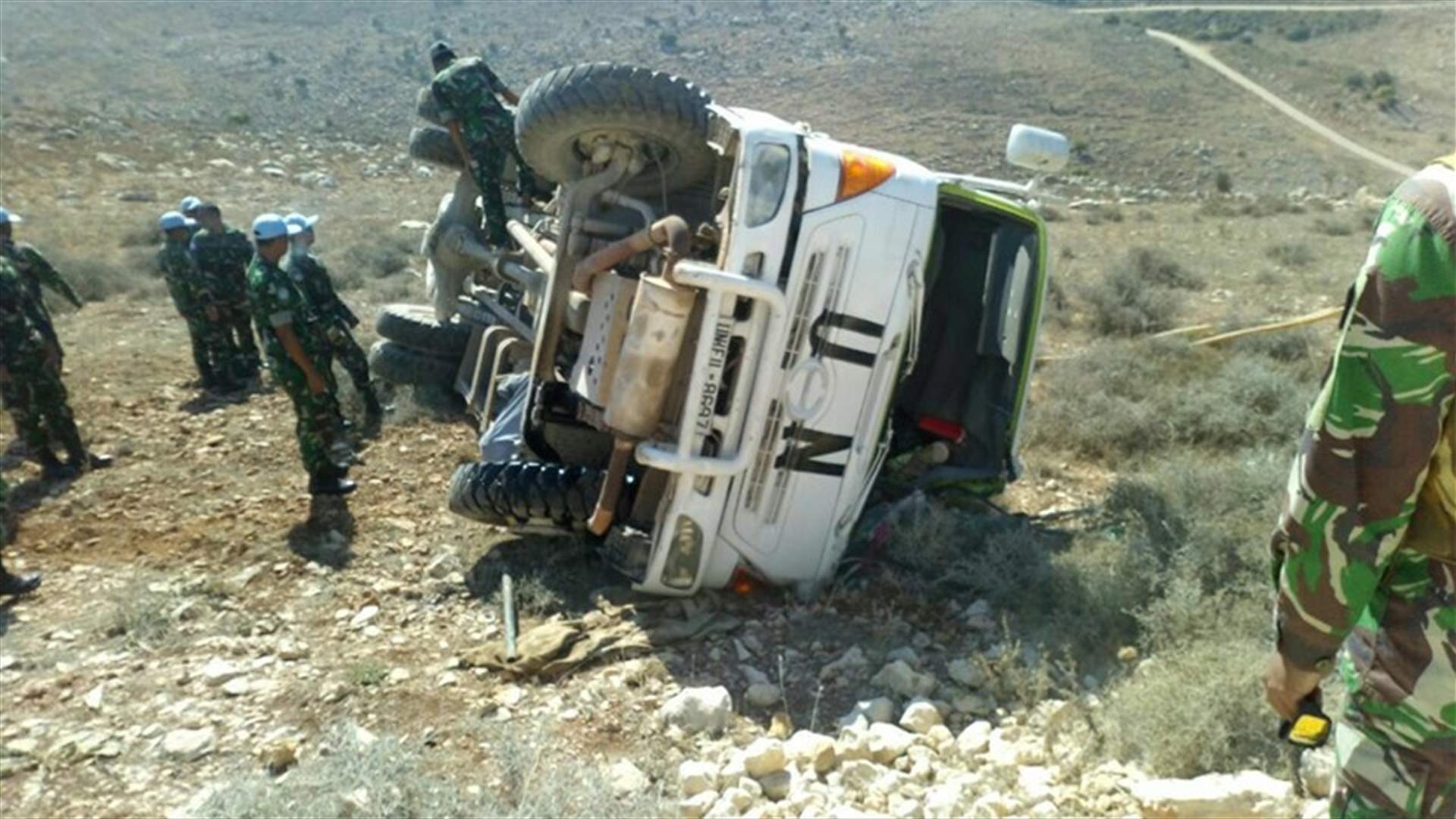 انقلاب آلية لليونيفيل في العديسة... وسقوط جريح