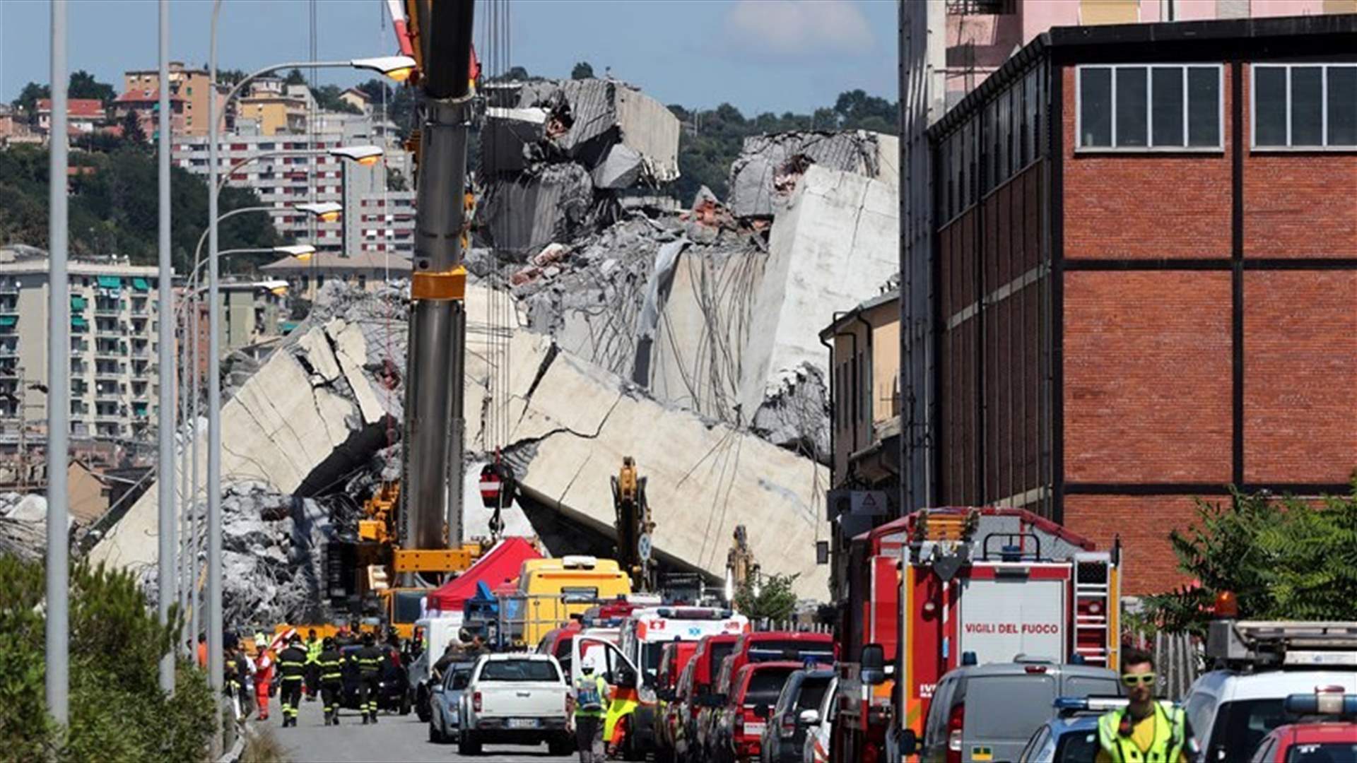 Italian police say 38 died in Genoa bridge collapse