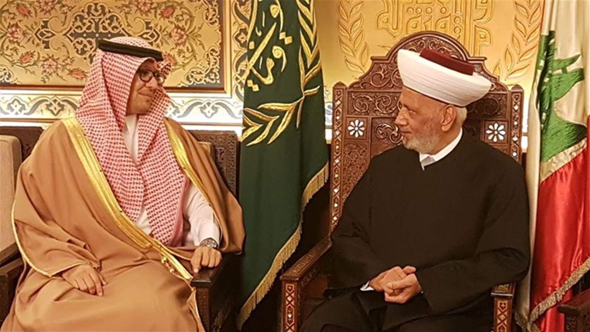 دريان استقبل البخاري وشكر السعودية على تقديماتها للحجاج ودعمها لاستقرار لبنان