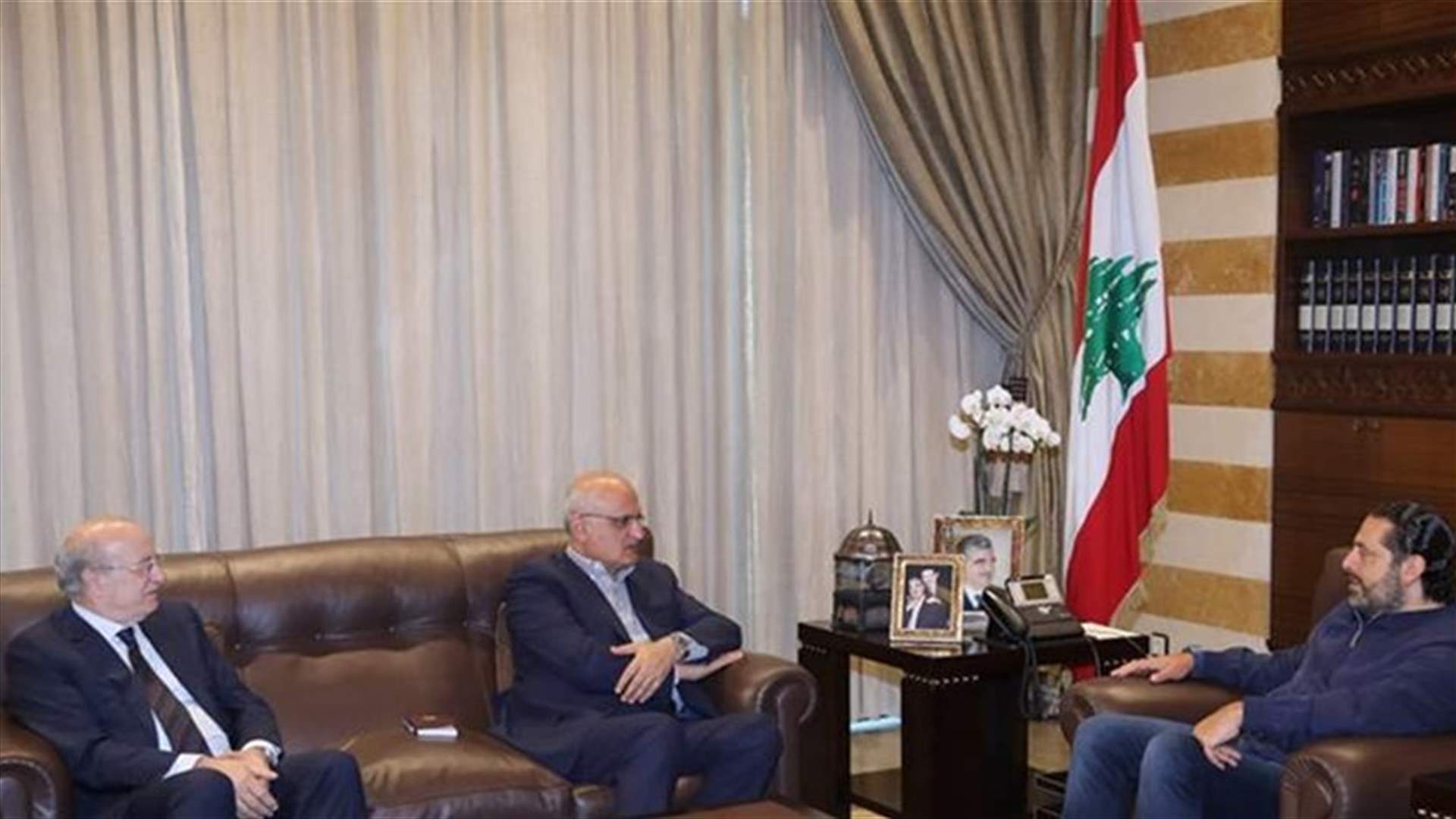 الحريري عرض الأوضاع مع حسن خليل والصراف وحمادة