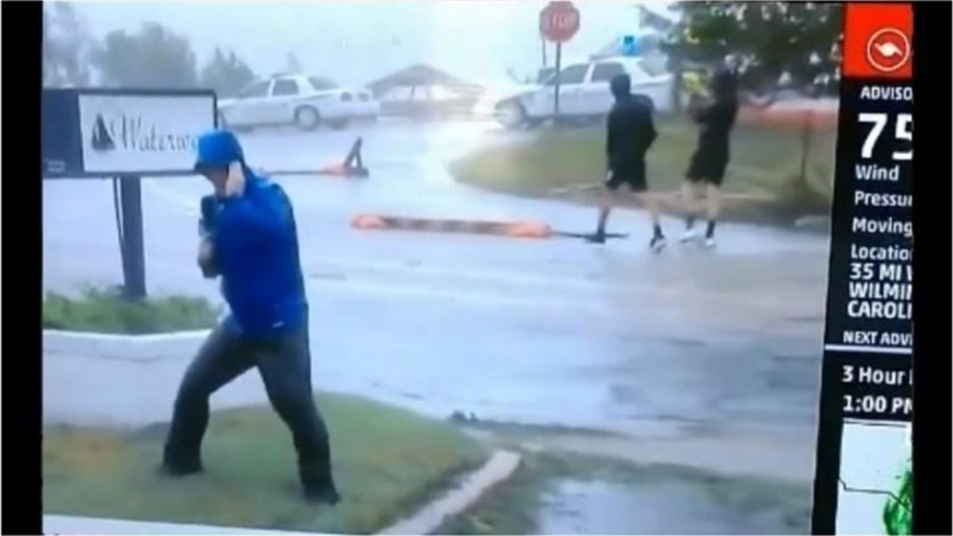 VIDEO – Weather Reporter Braces for Hurricane Florence While 2 Guys Walk by As If Nothing’s Wrong
