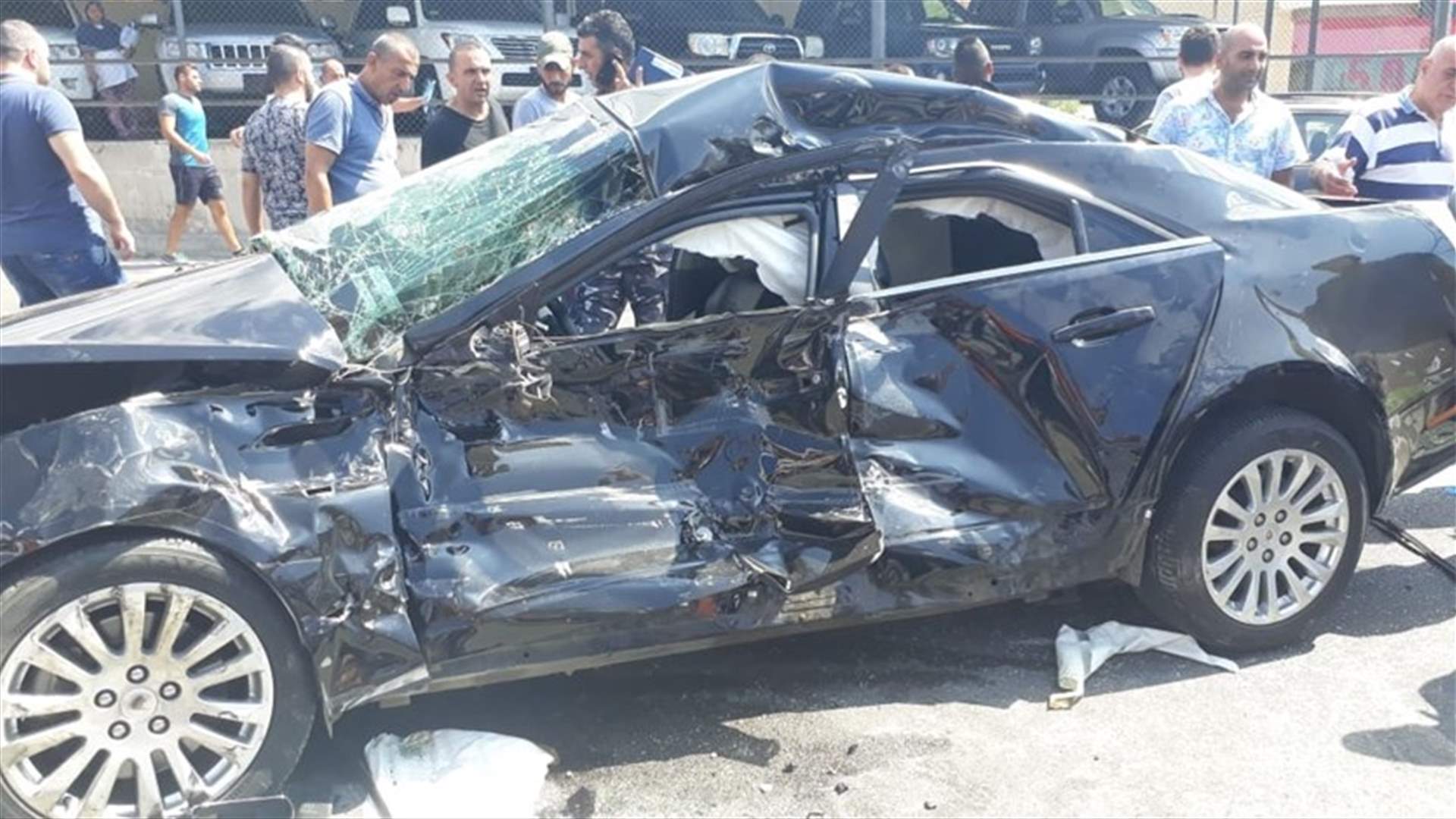 الاب كوستا كيال يتعرض لحادث سير...