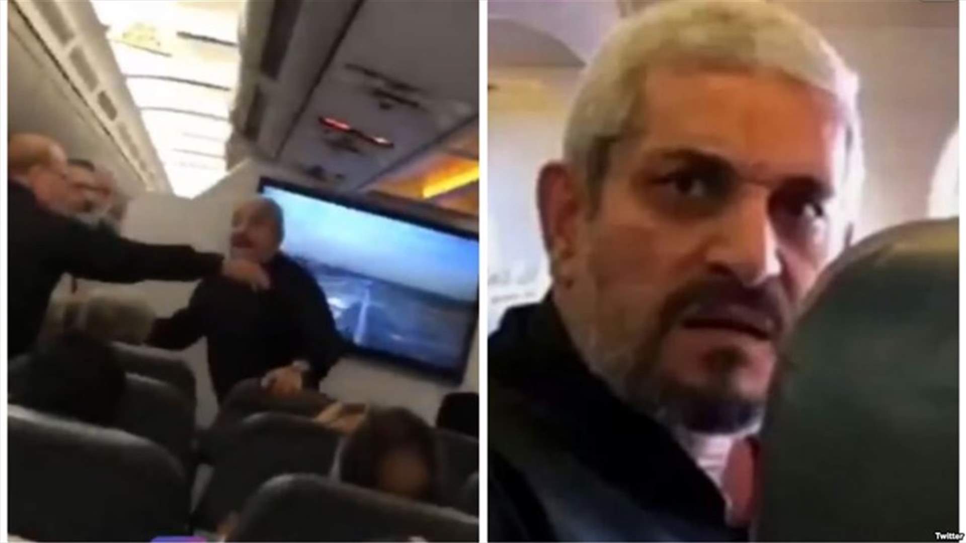 عراك على متن طائرة إيرانية بين رجل وامرأة بسبب حجاب الأخيرة (فيديو)