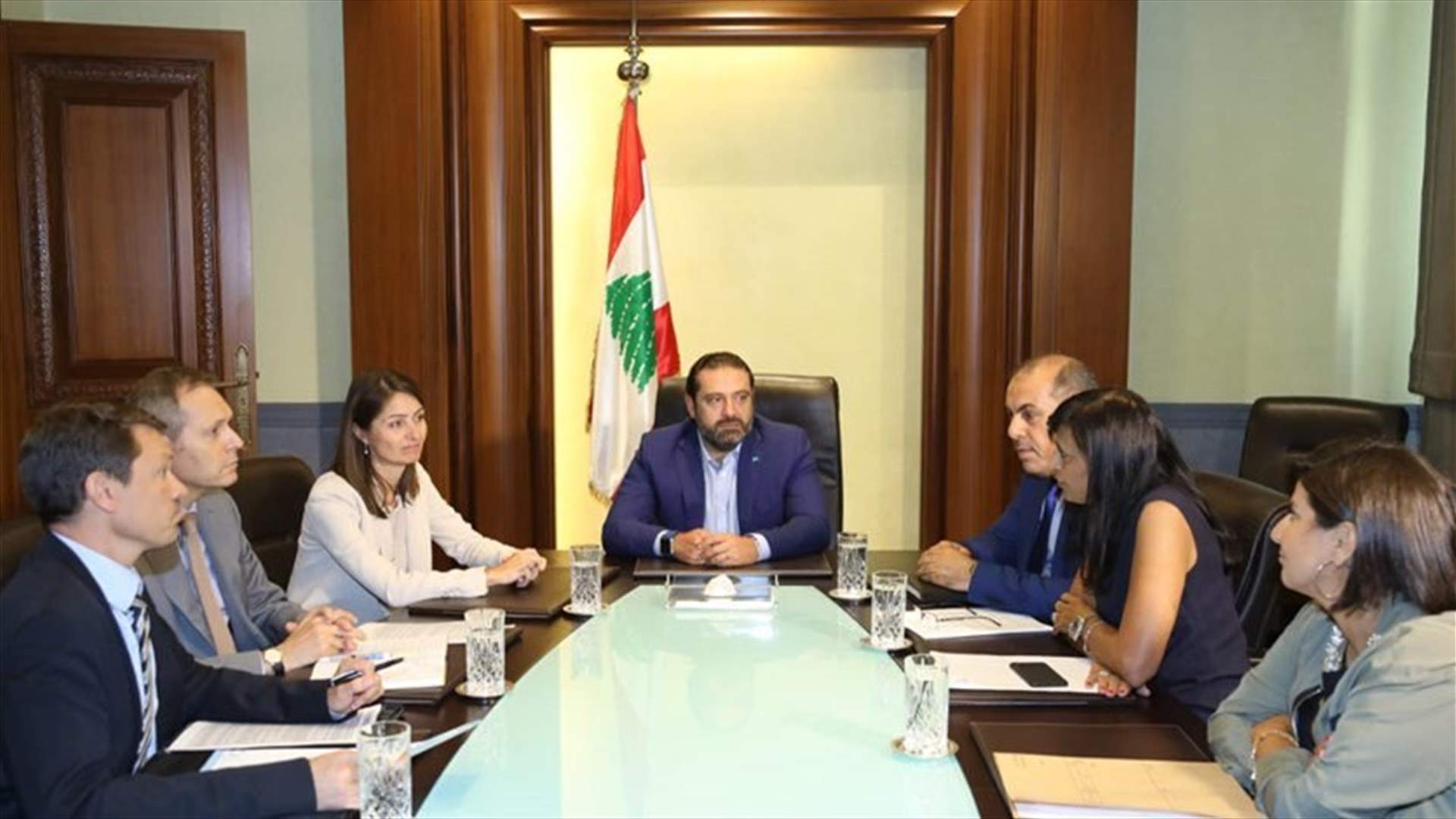 PM Hariri heads two meetings in the presence of EU Ambassador Lassen