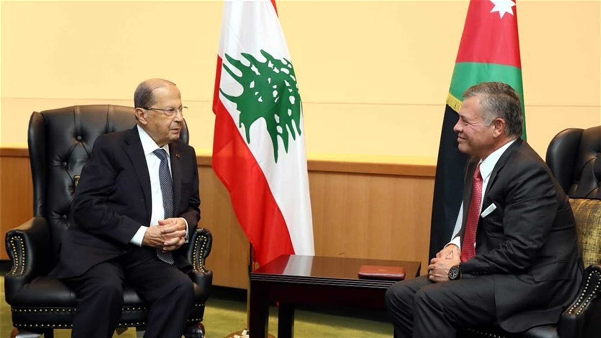 President Aoun meets with Jordanian king