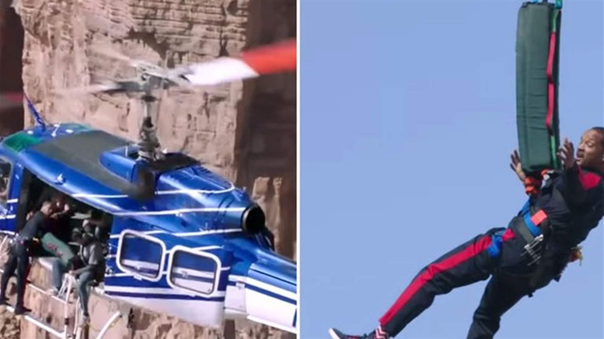 ويل سميث يحتفل بعيد ميلاده الخمسين بالقفز من على متن مروحيّة